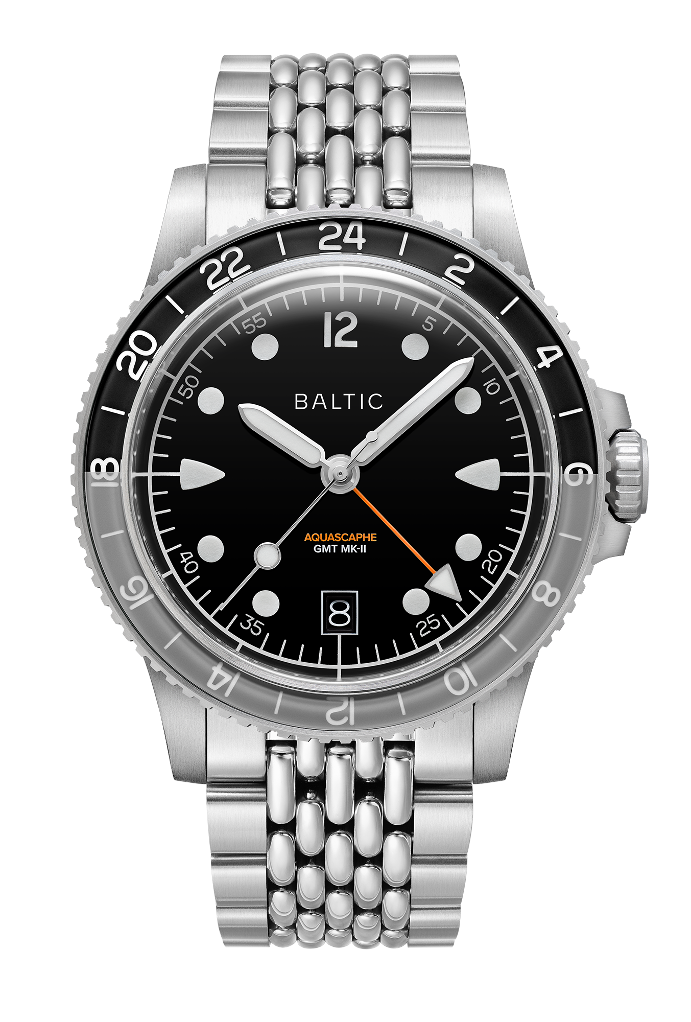 Baltic Aquascaphe GMT MK-II Grey Black Dial Straps
