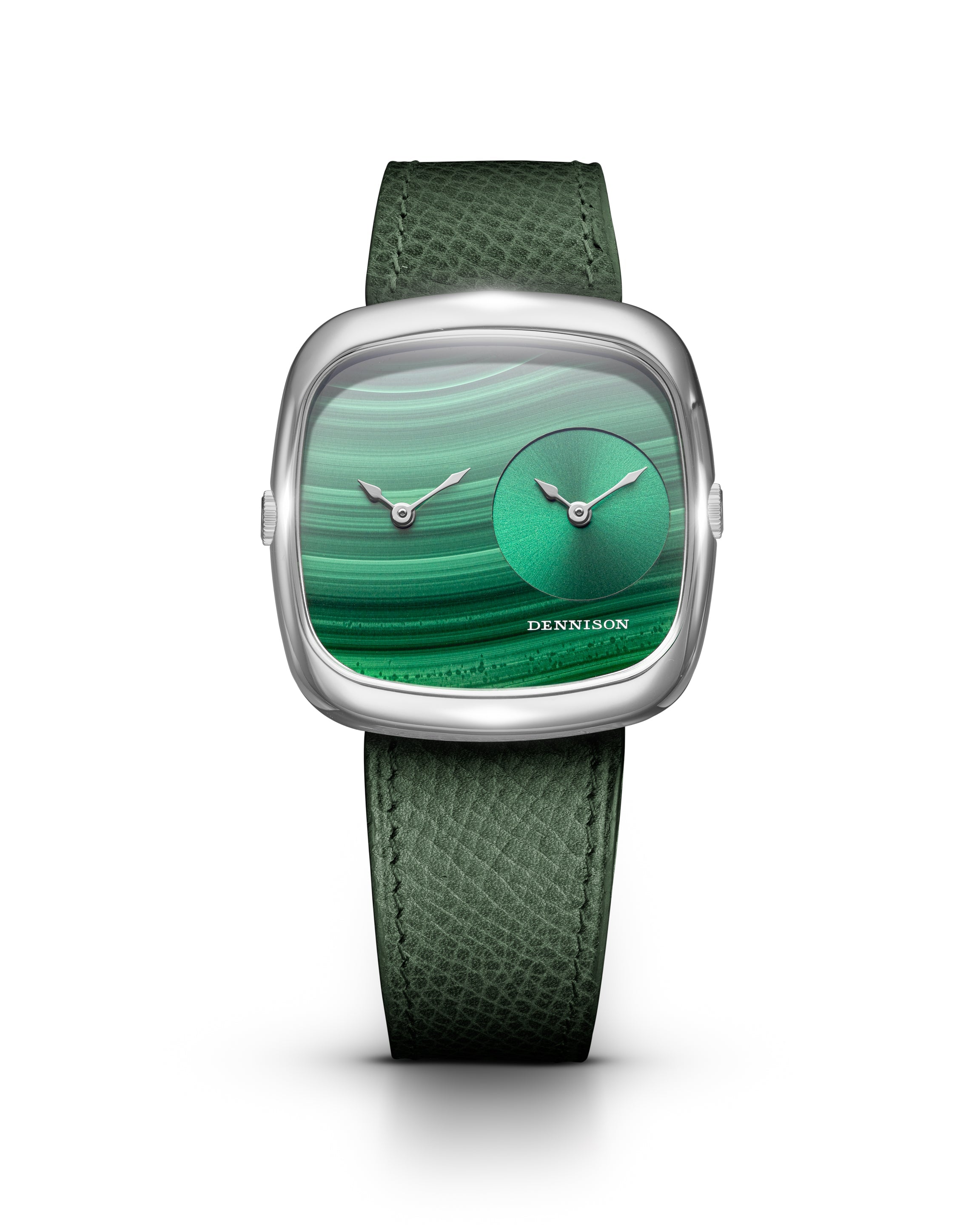 Dennison Malachite & Green Sunray In Steel Green Dial Straps
