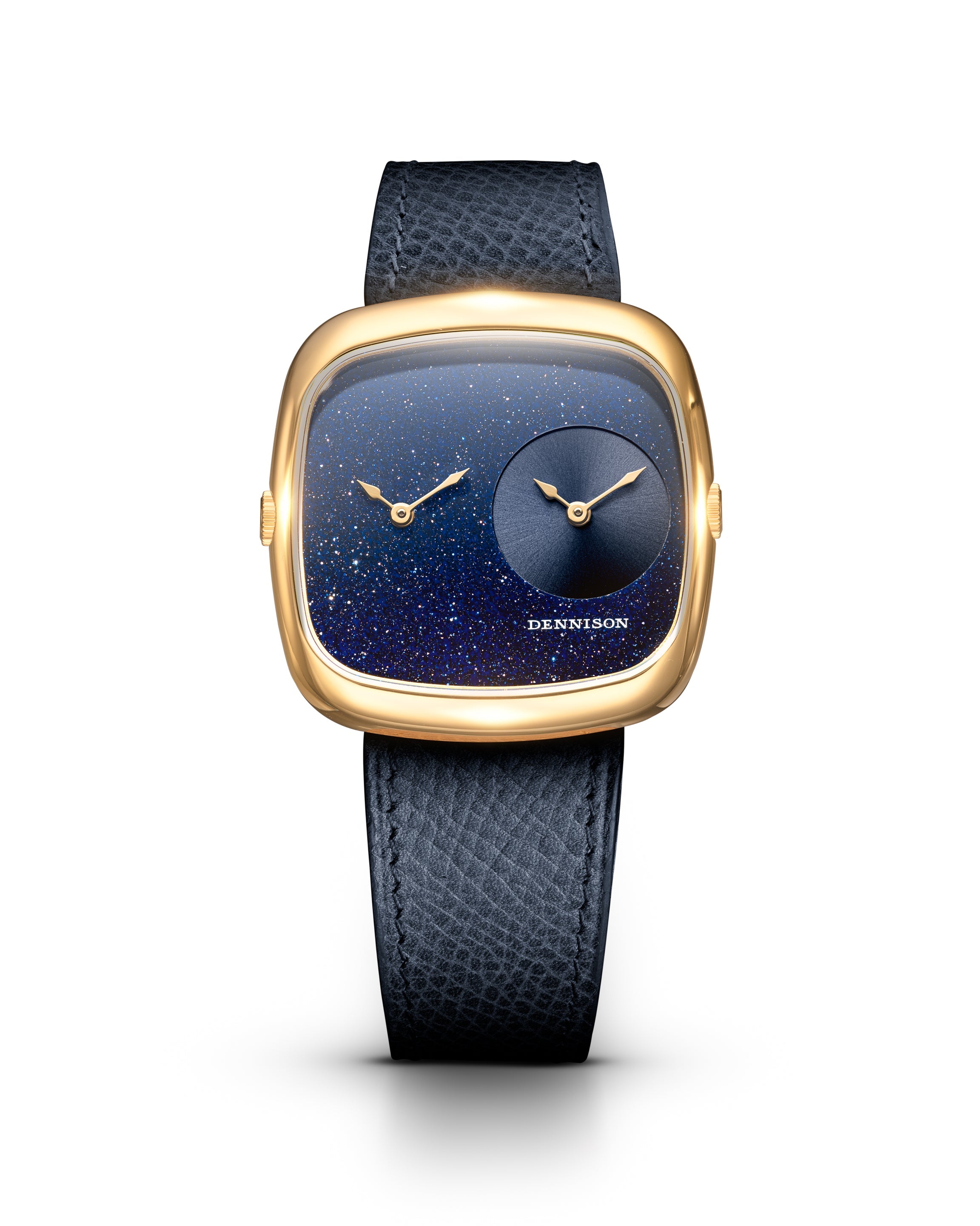 Dennison Aventurine & Black Sunray In Gold Blue/Navy Dial Straps