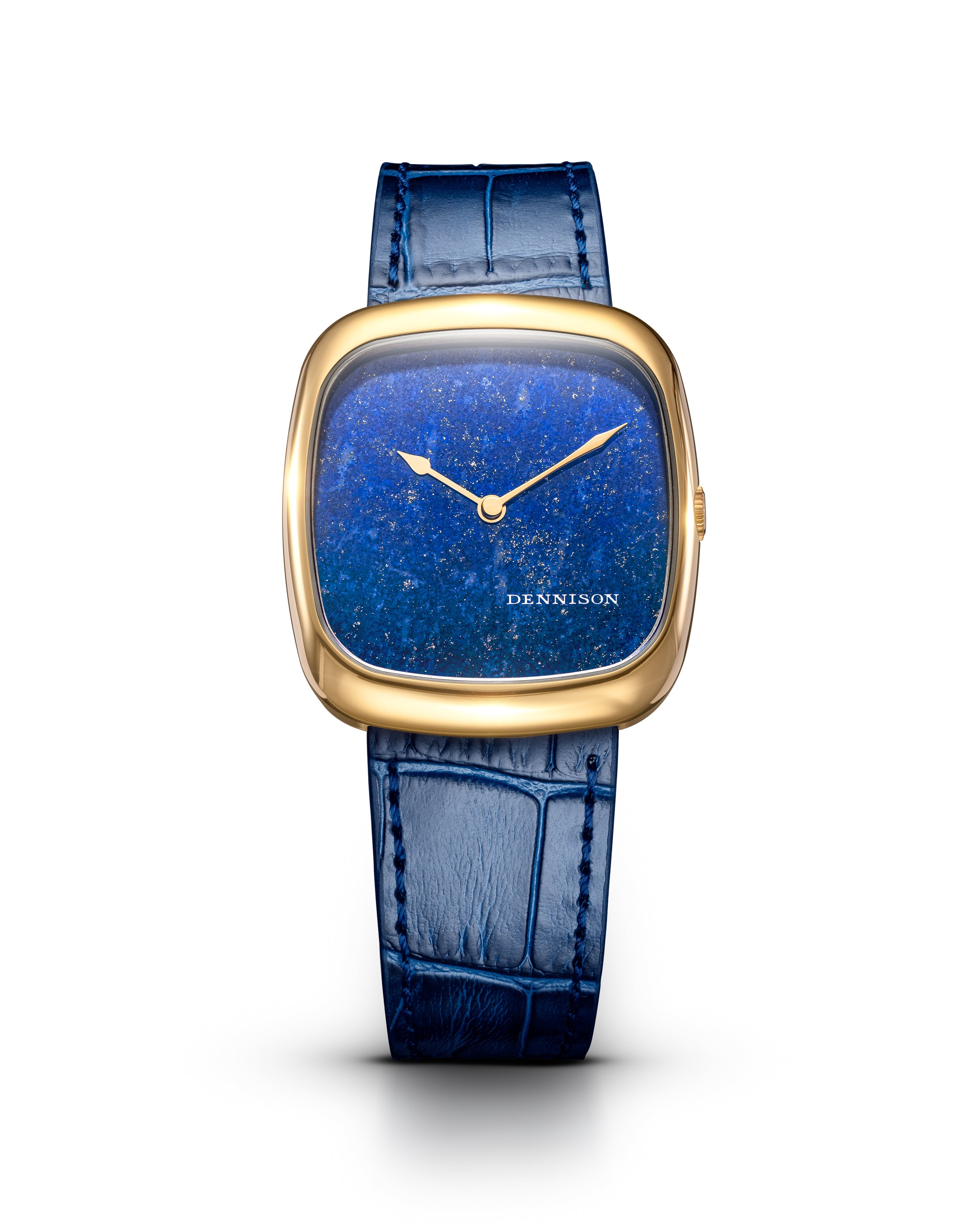 Dennison Natural Stone Lapis Lazuli In Gold Blue/Navy Dial Straps