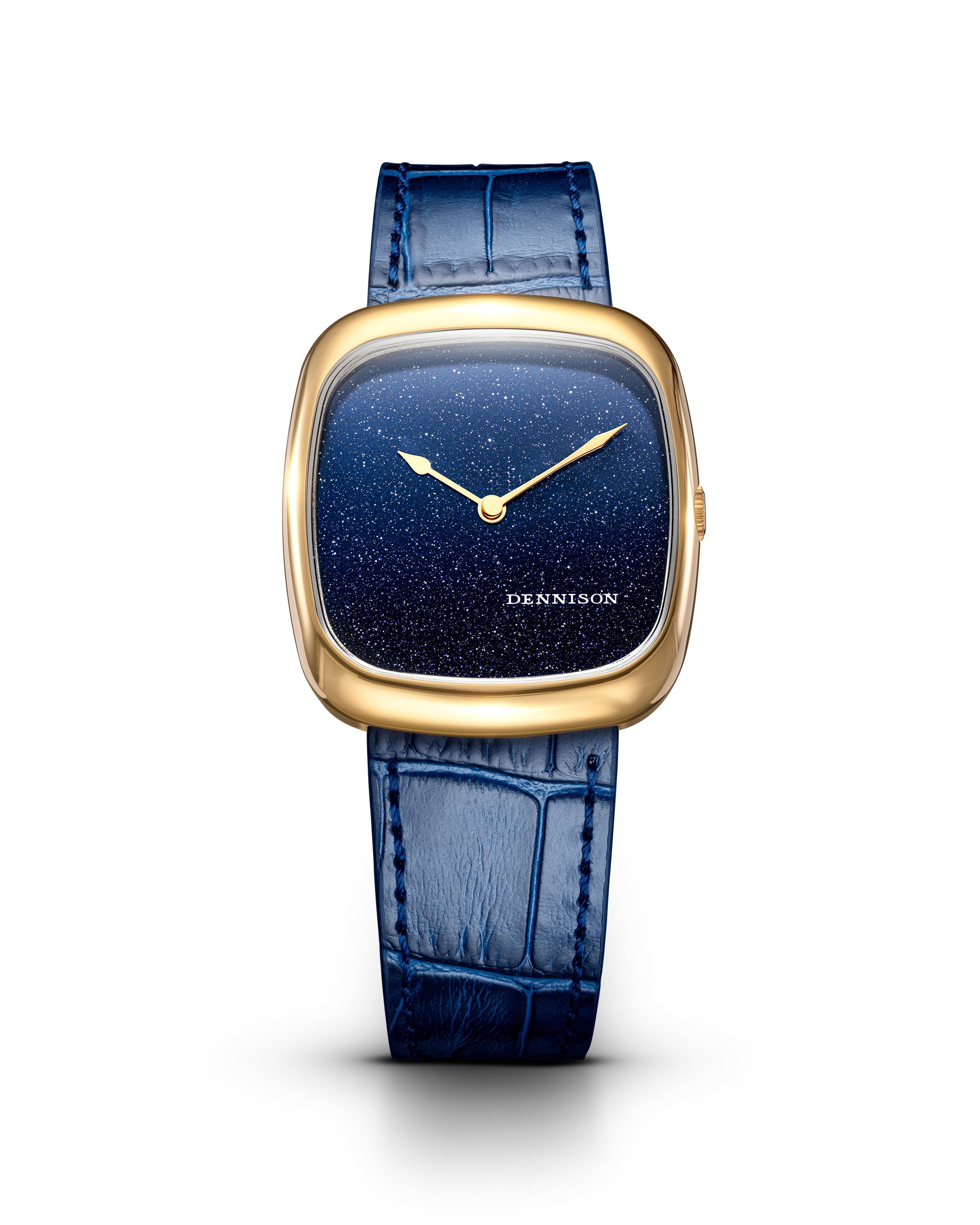 Dennison Midnight Aventurine In Gold Blue/Navy Dial Straps