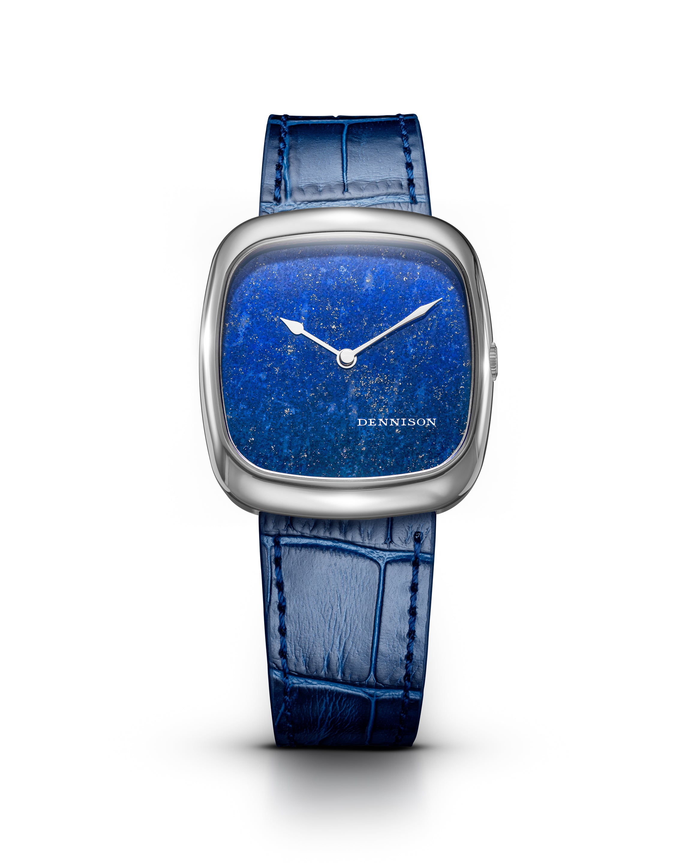 Dennison Natural Stone Lapis Lazuli In Steel Blue/Navy Dial Straps