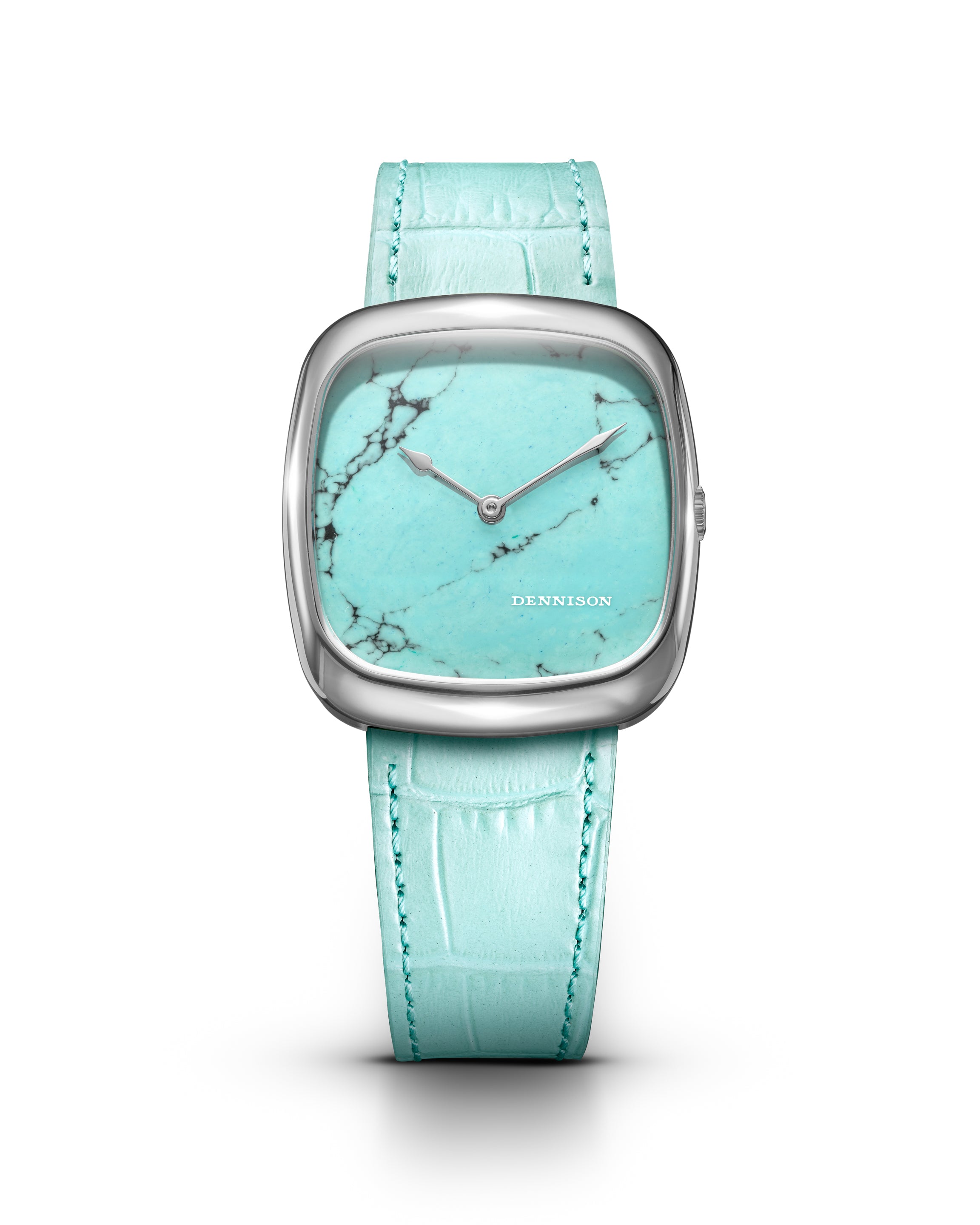 Dennison Natural Turquoise Stone In Steel Blue/Navy Dial Straps