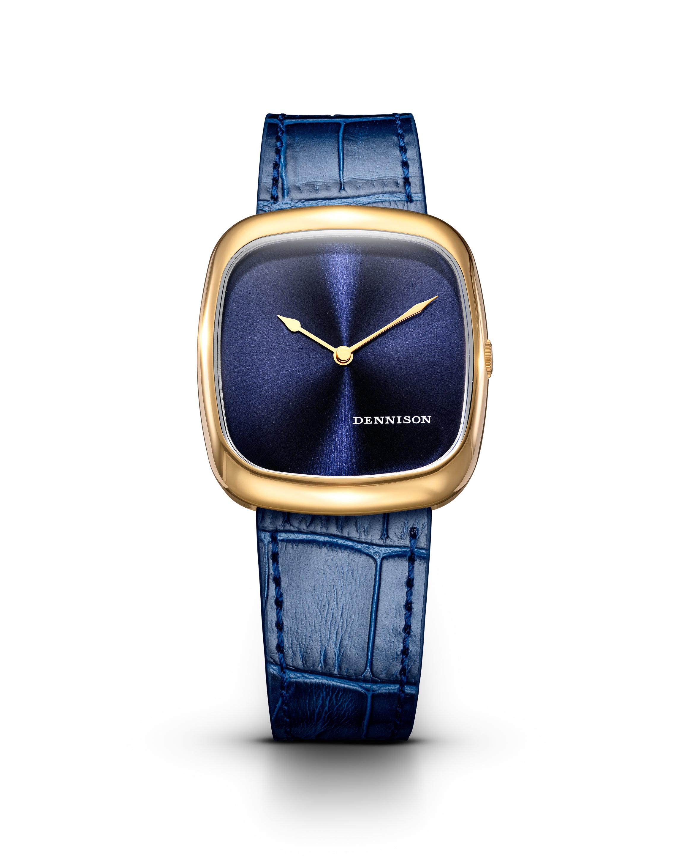 Dennison Sunray Blue In Gold Blue/Navy Dial Straps