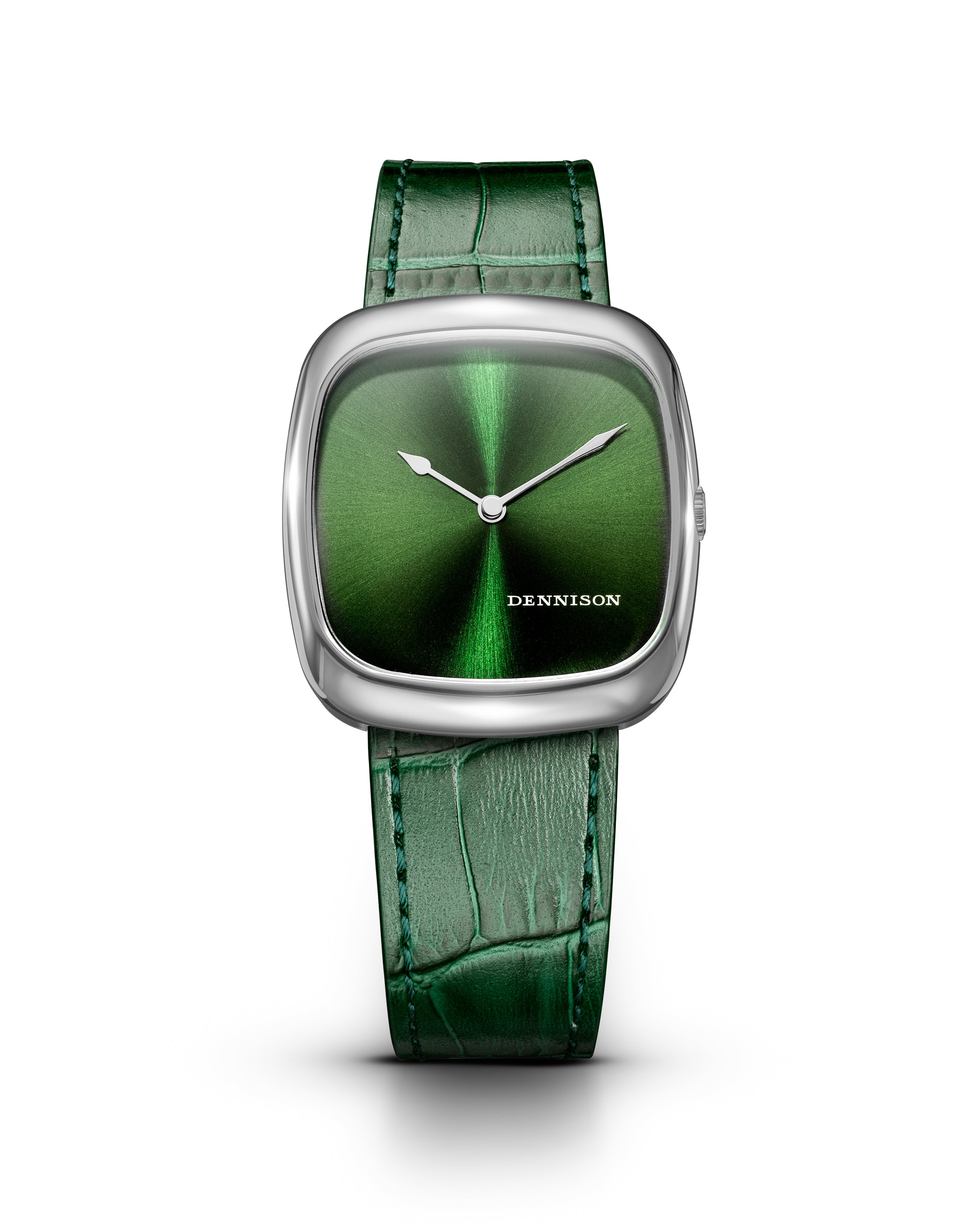 Dennison Sunray Green In Steel Green Dial Straps