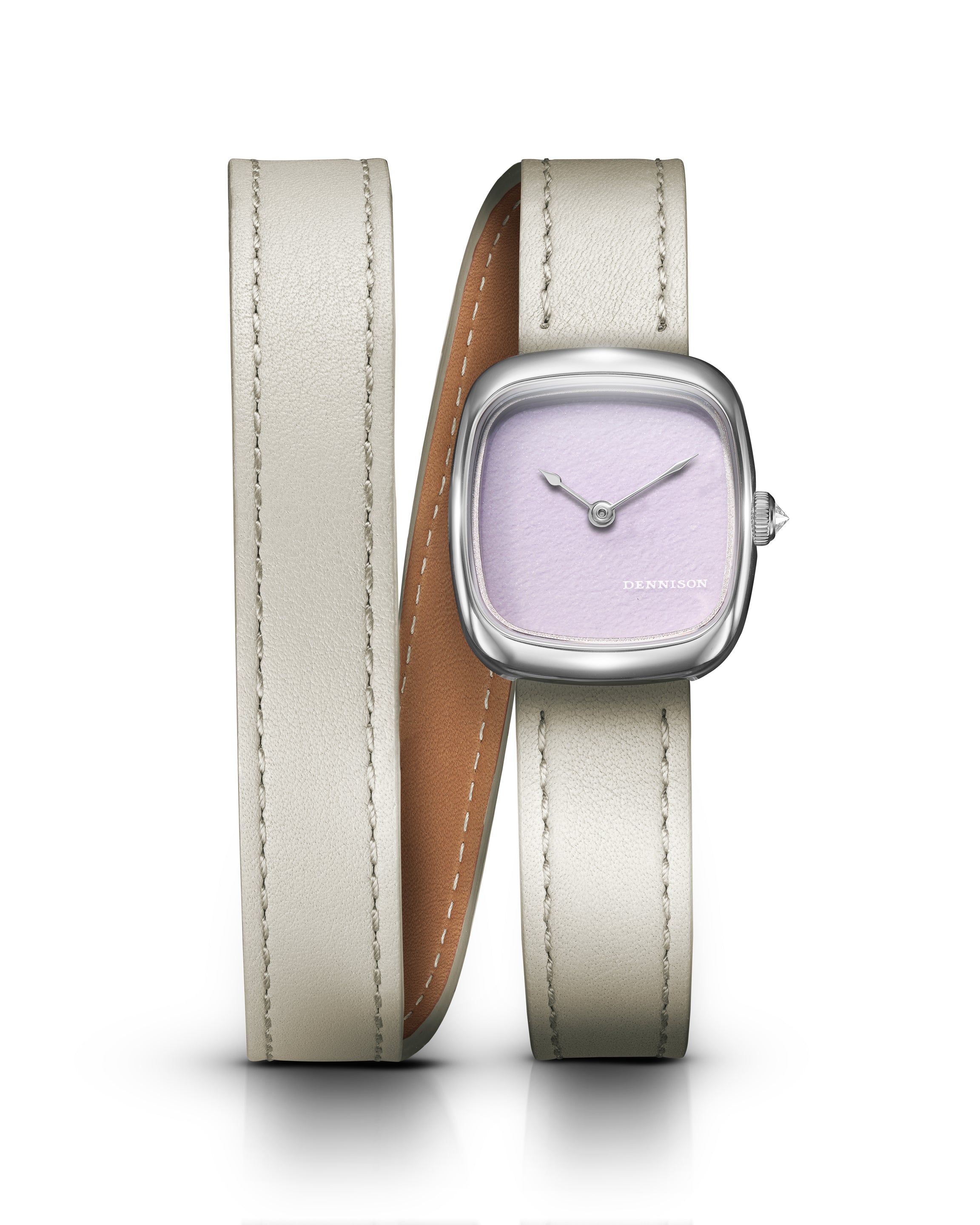 Dennison Mini Pink Malaysian Jade In Steel Pink/Salmon Dial Straps