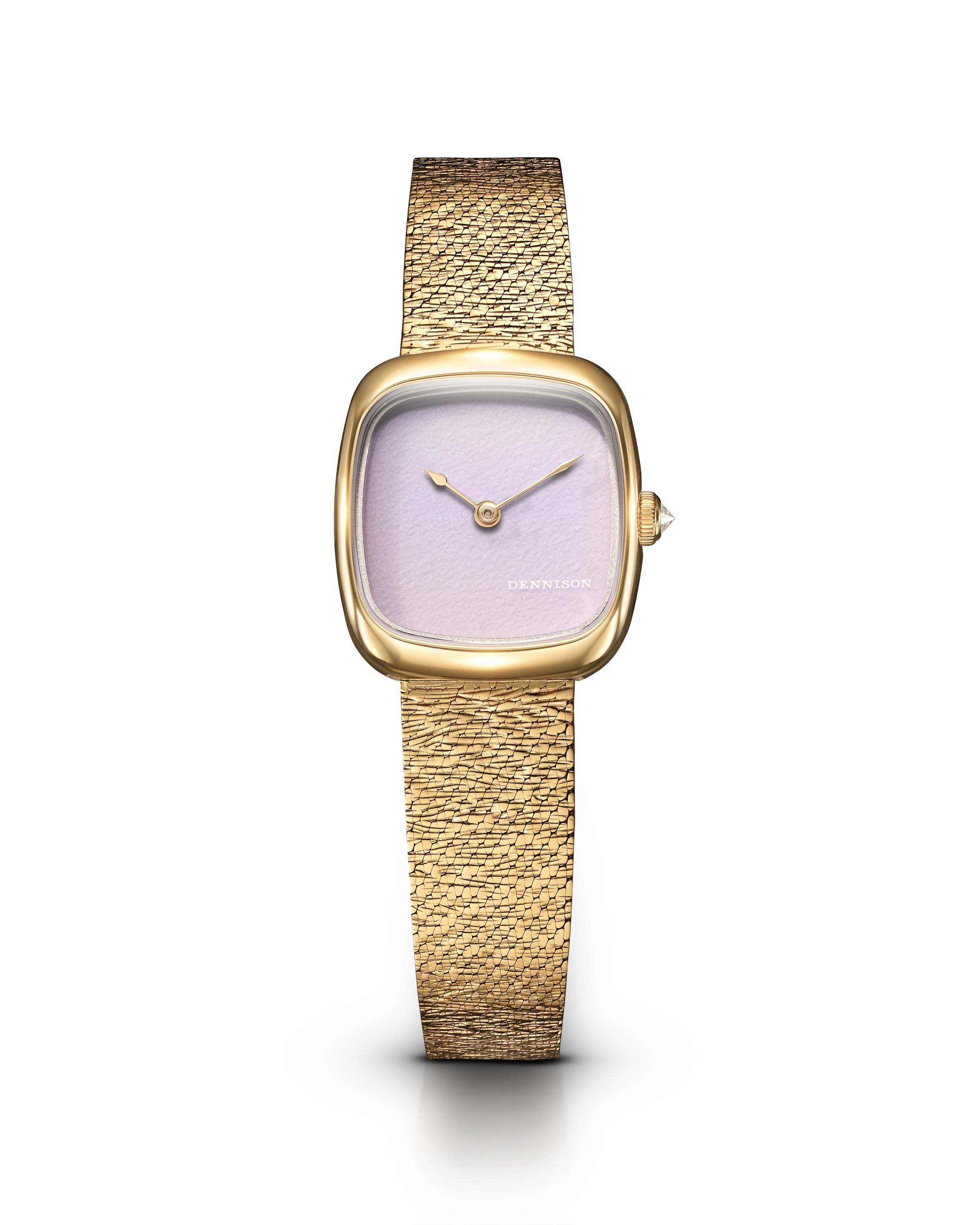Dennison Mini Pink Malaysian Jade In Gold Pink/Salmon Dial Straps