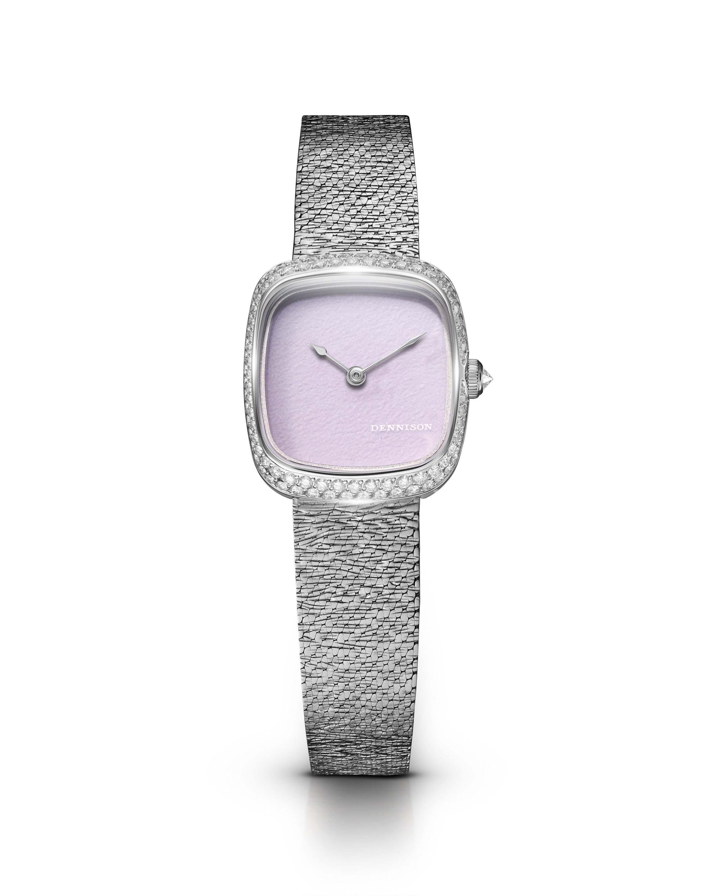 Dennison Mini Pink Malaysian Jade Diamonds Pink/Salmon Dial Straps