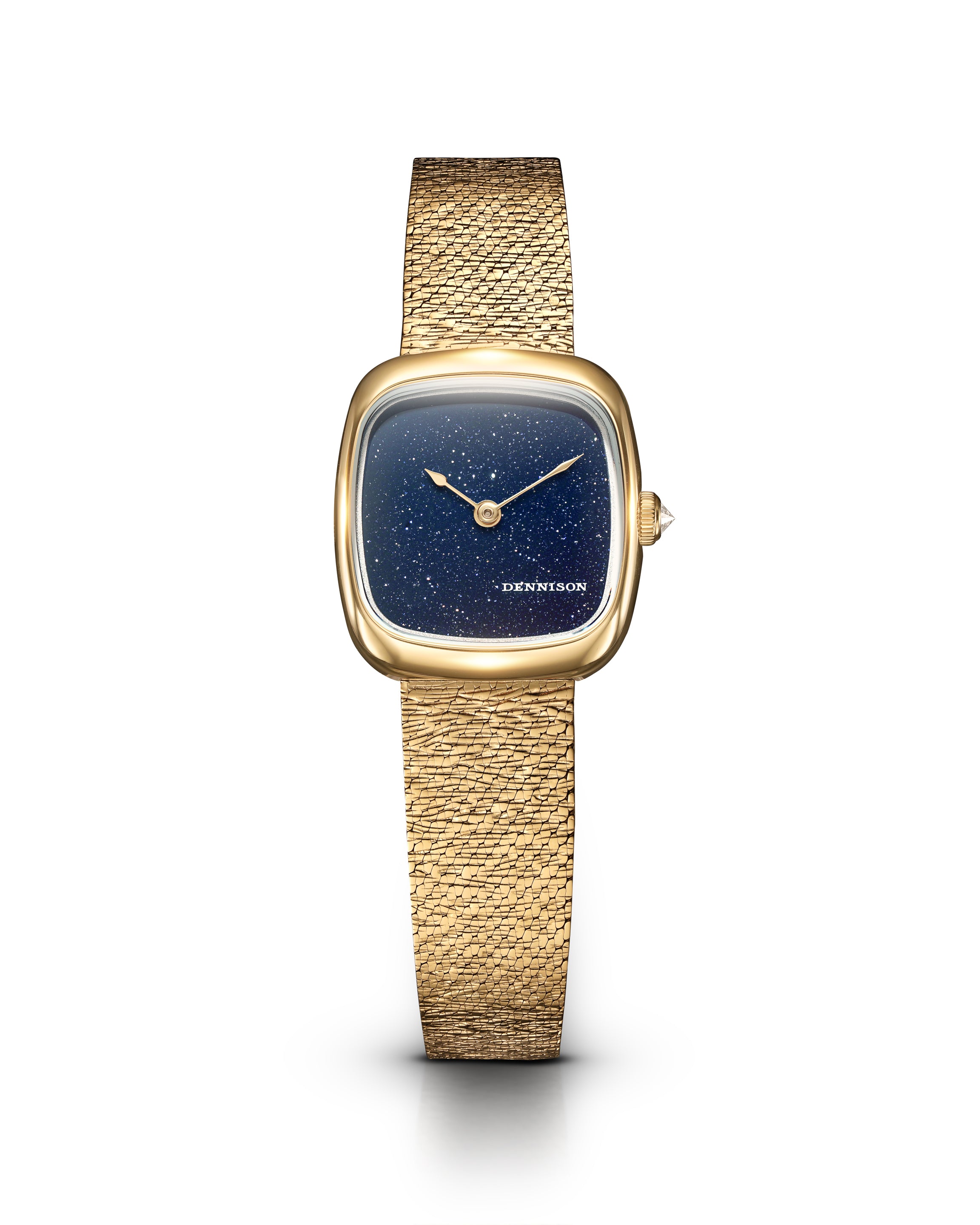 Dennison Mini Aventurine In Gold Blue/Navy Dial Straps