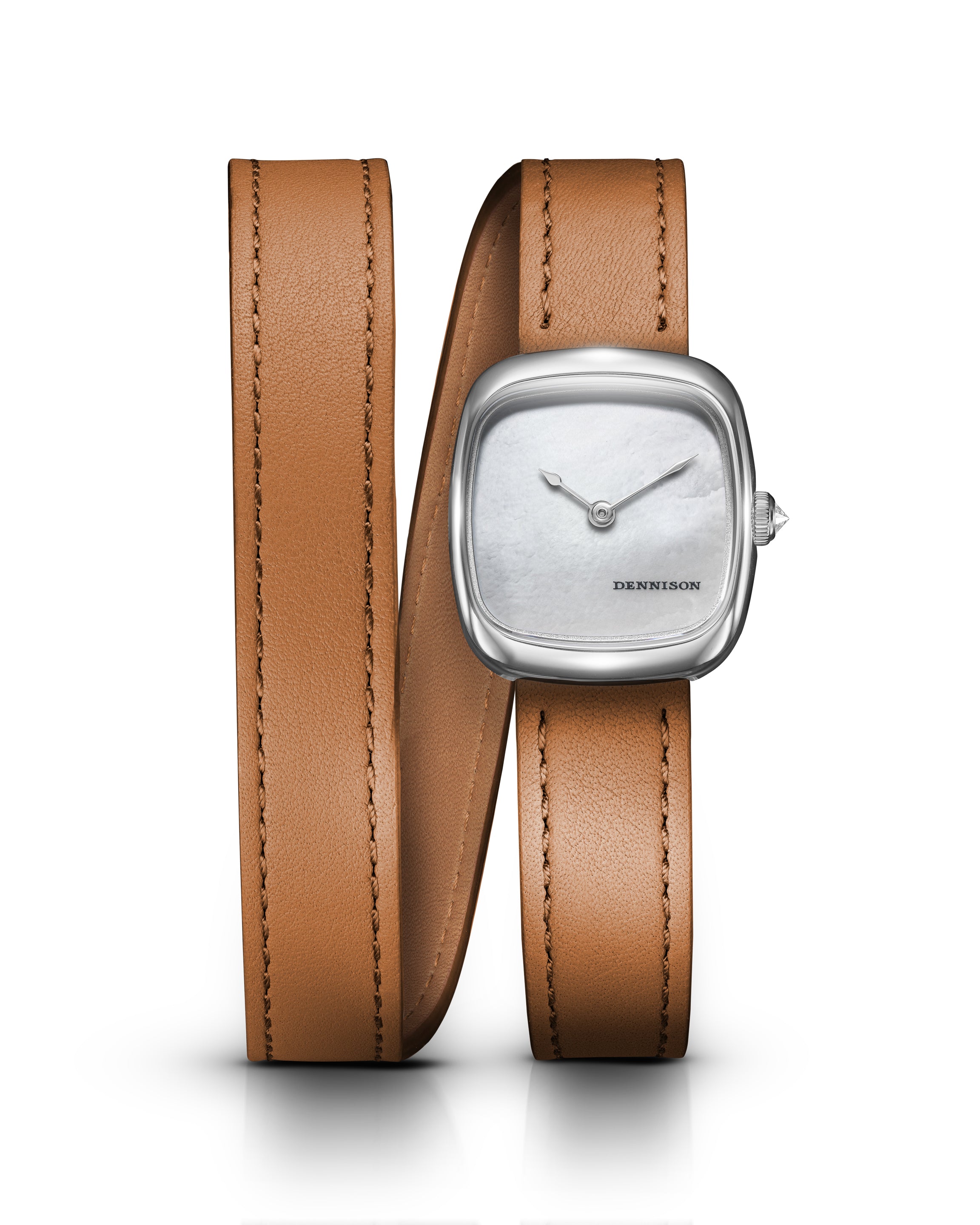 Dennison Mini White MOP In Steel White Dial Straps