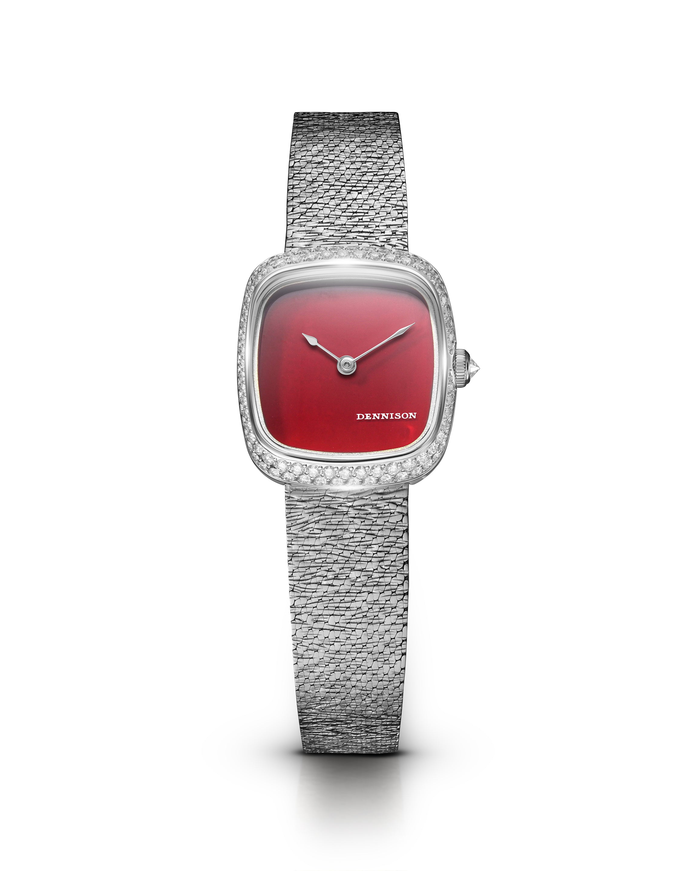 Dennison Mini Red Jasper Diamonds Red Dial Straps