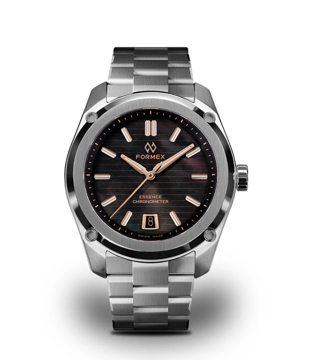 Formex Essence 39 Black Pearl Black Dial Straps