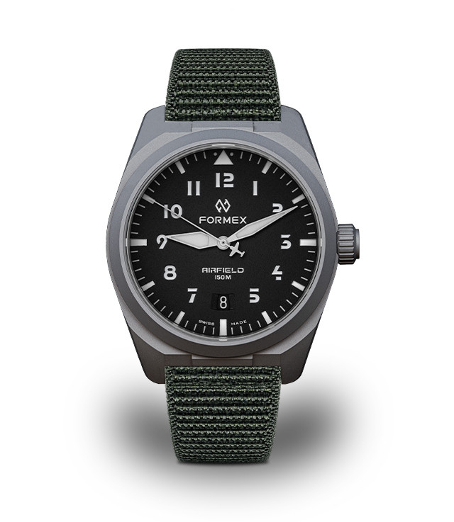 Formex AirField 40 Jet Black Black Dial Straps