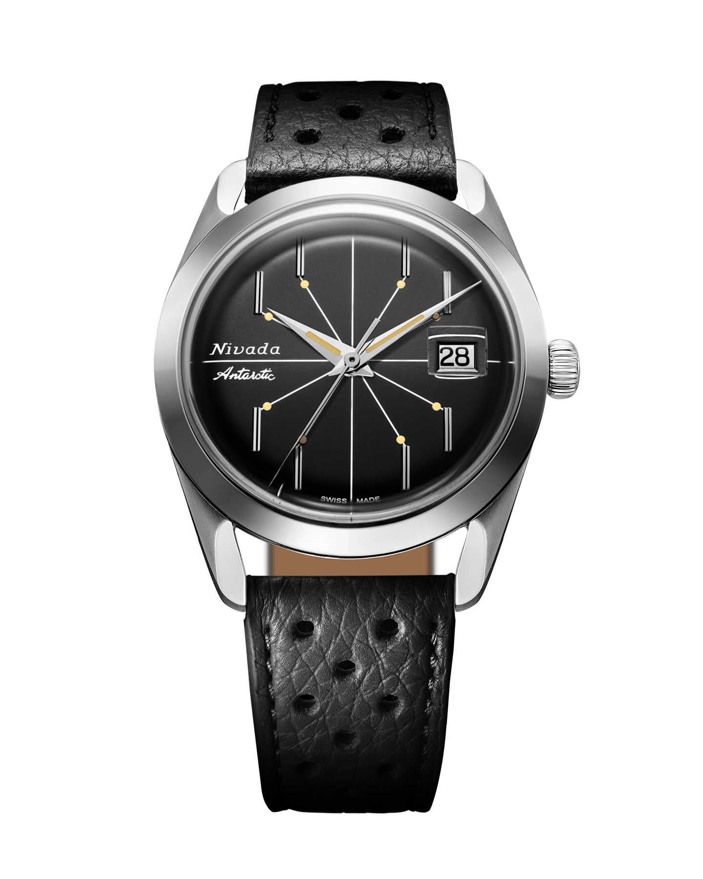Nivada Grenchen Nivada Grenchen Antarctic Spider Black 38Mm