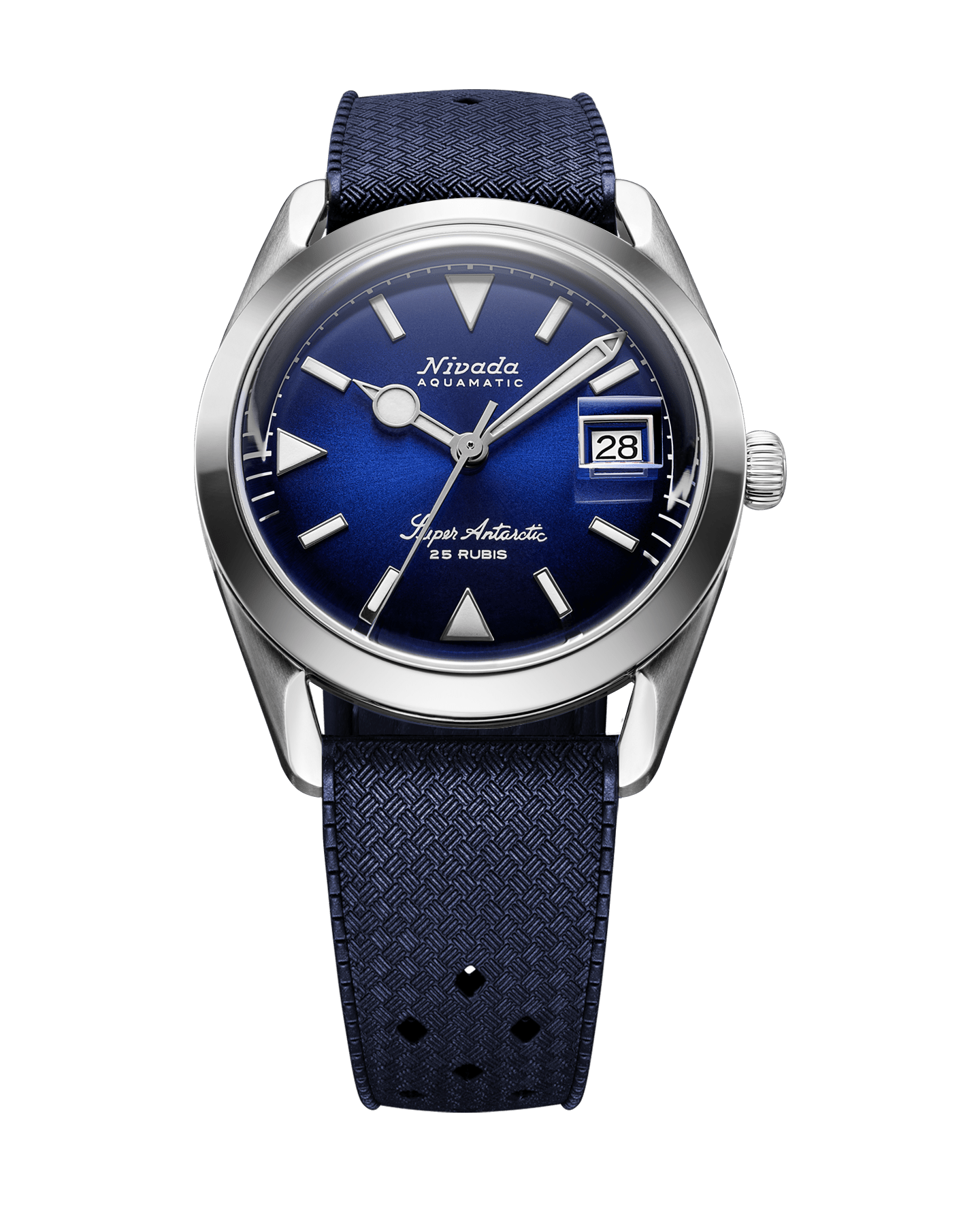 Nivada Grenchen Nivada Grenchen Super Antarctic Blue - 38Mm Blue/Navy Dial Straps
