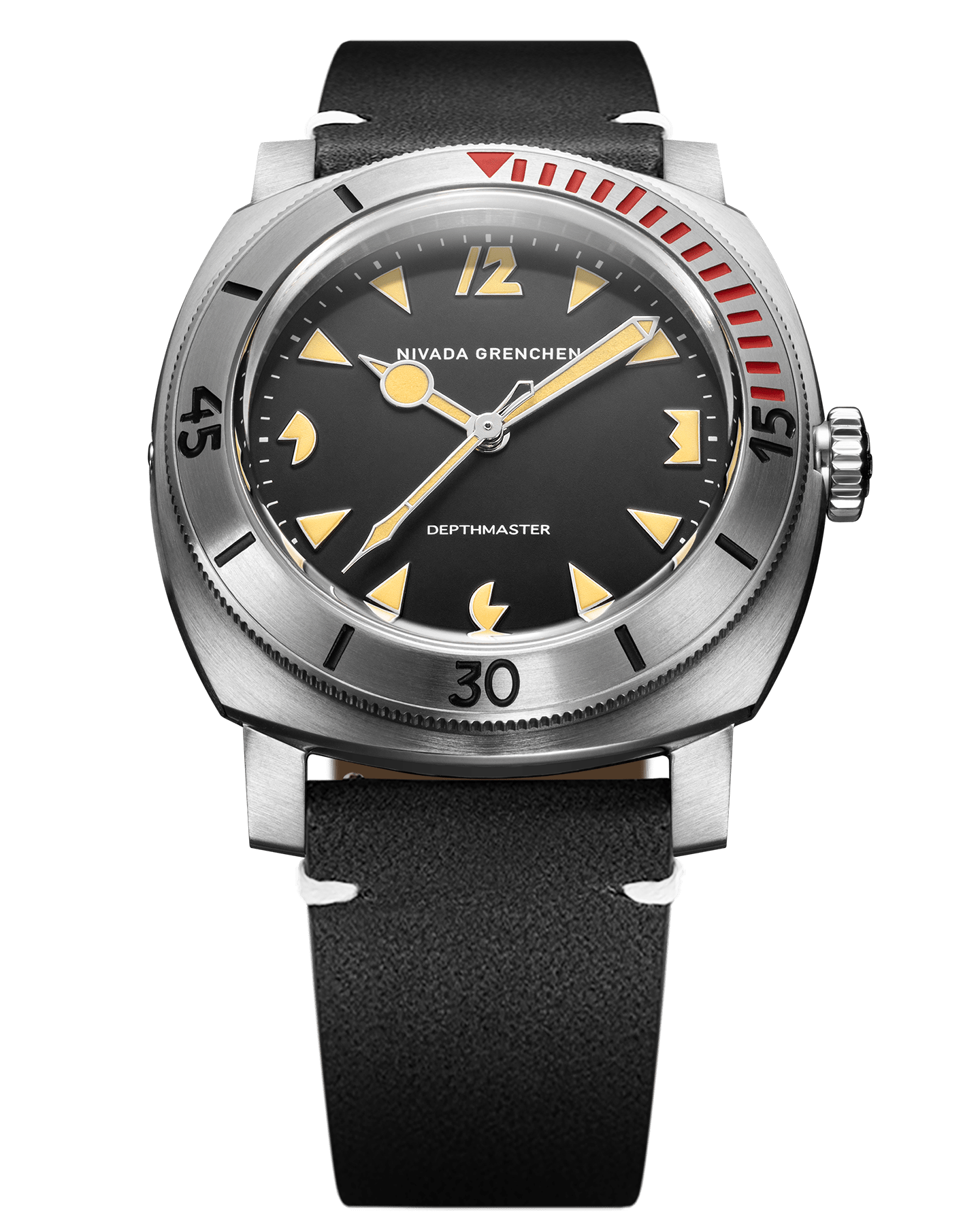 Nivada Grenchen Nivada Grenchen Art Deco Depthmaster - 42Mm Black Dial Straps