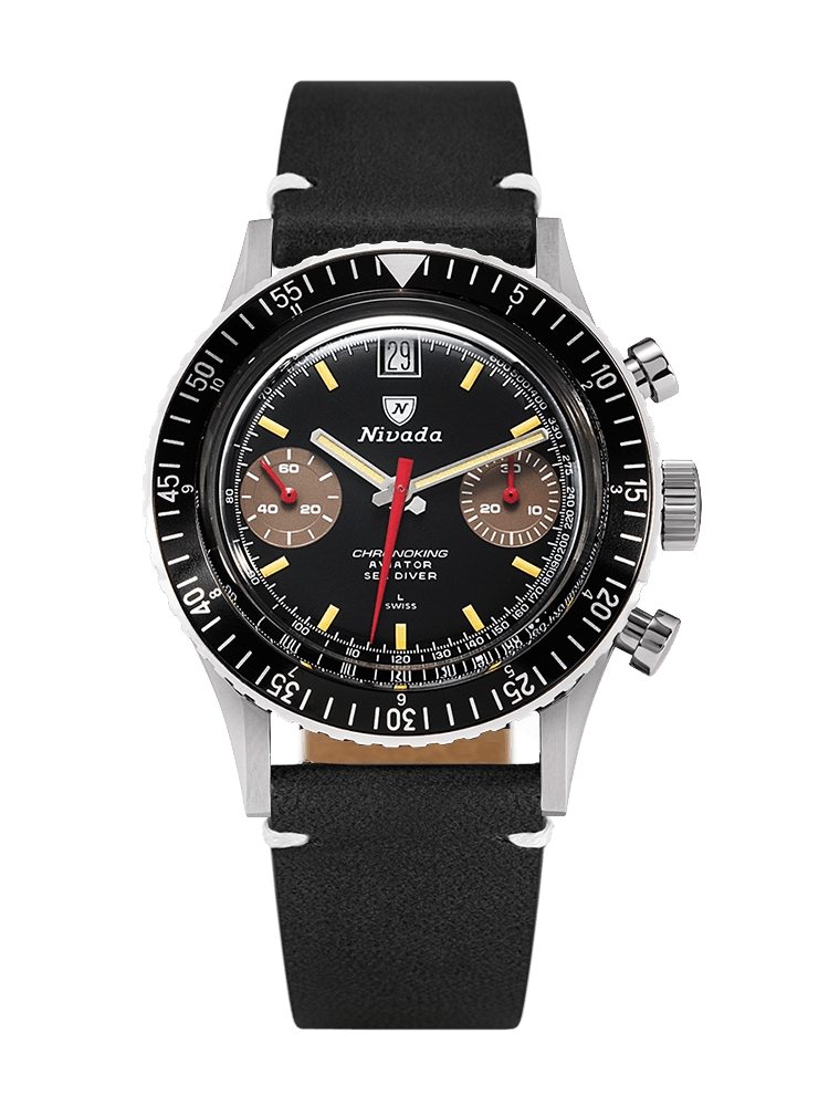 Nivada Grenchen Manual Black Dial Straps