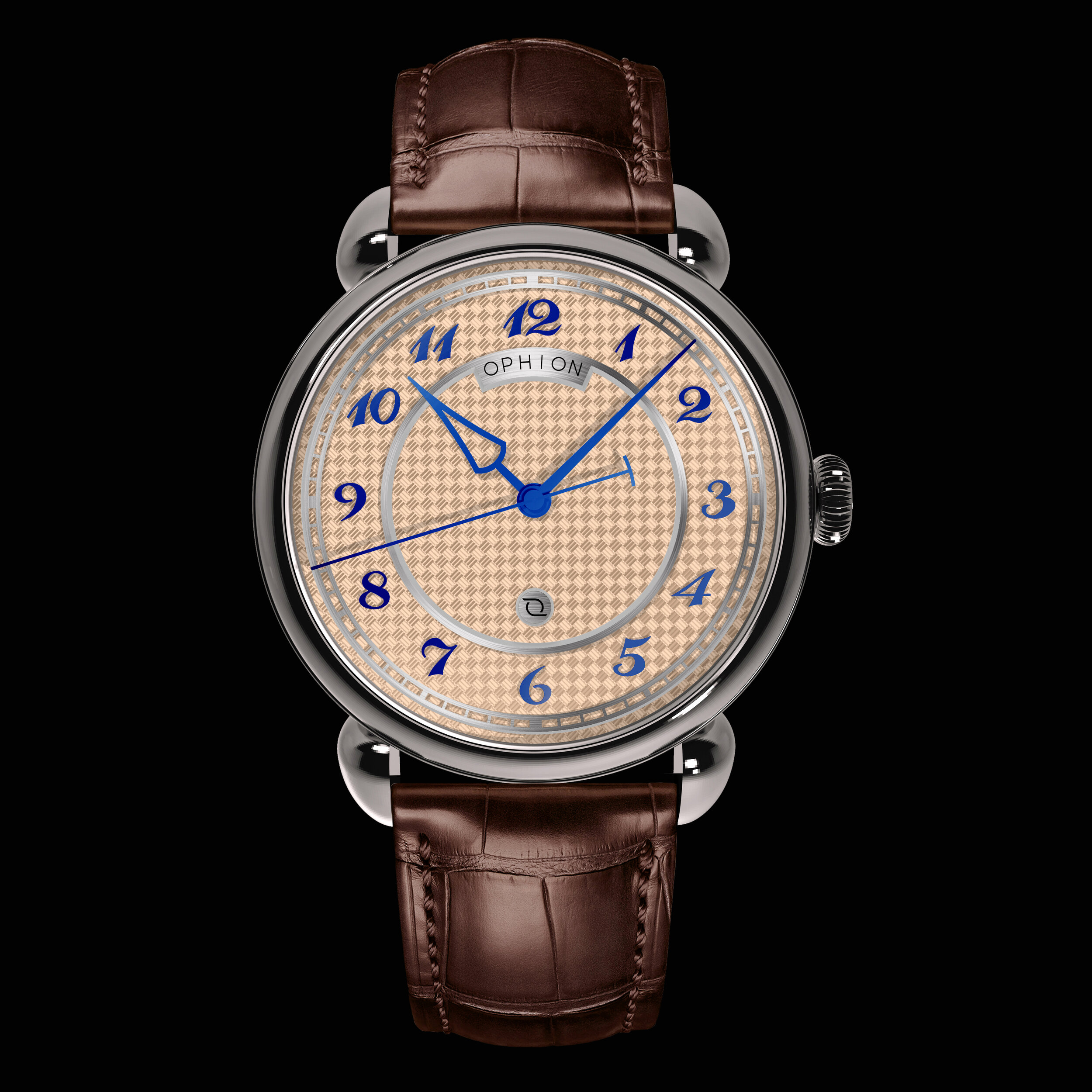 Ophion OPH786 Vélos Salmon CNC Guilloche Blue Pink/Salmon Dial Straps