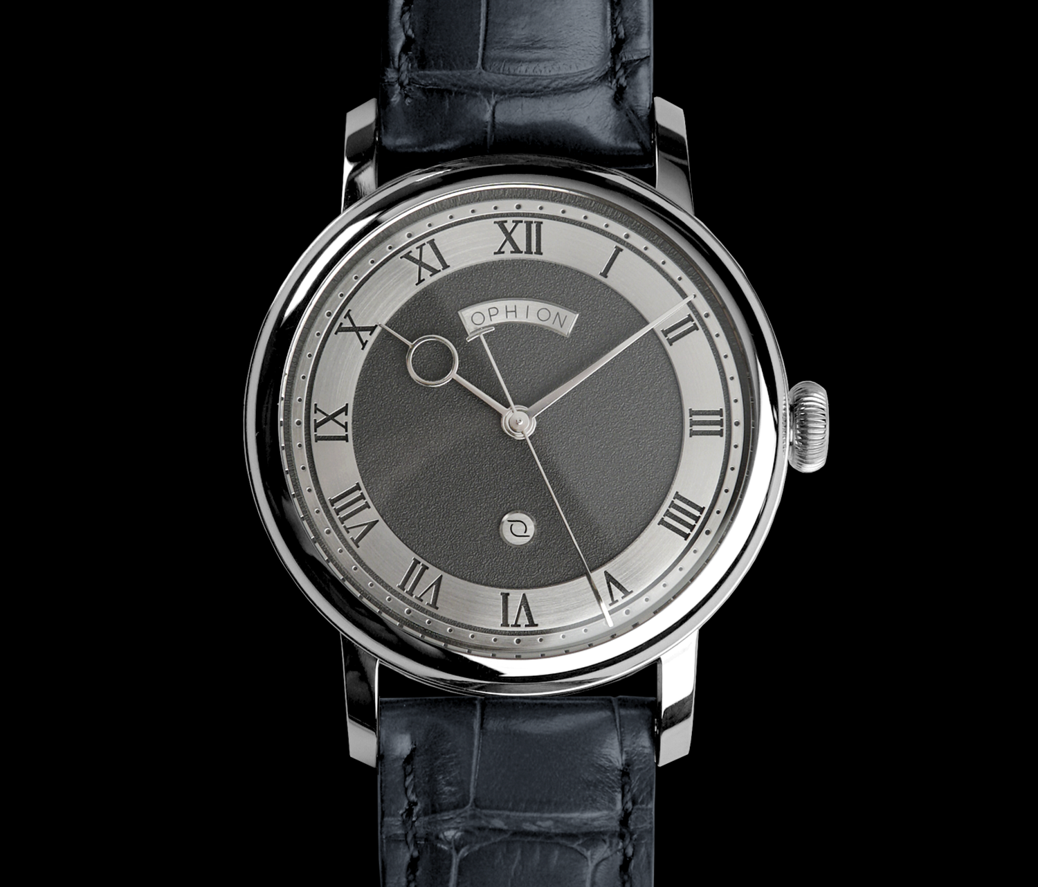 Ophion OPH786 Granular Grey Nickel Grey Dial Straps