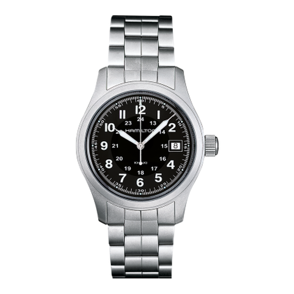 Hamilton Khaki Field Quartz 38 Stainless Steel / Black / Bracelet