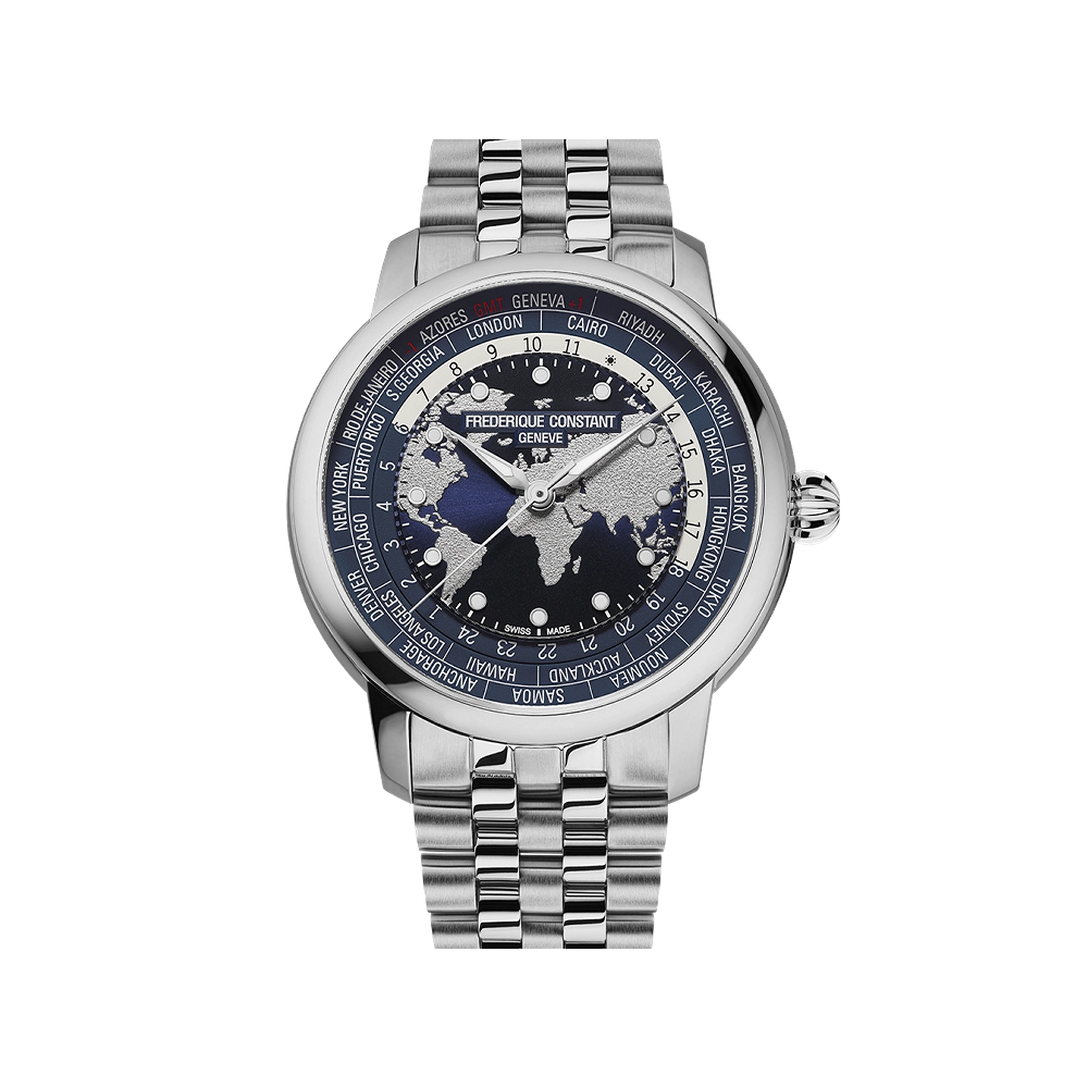 Frederique Constant Classic Worldtimer Navy Blue