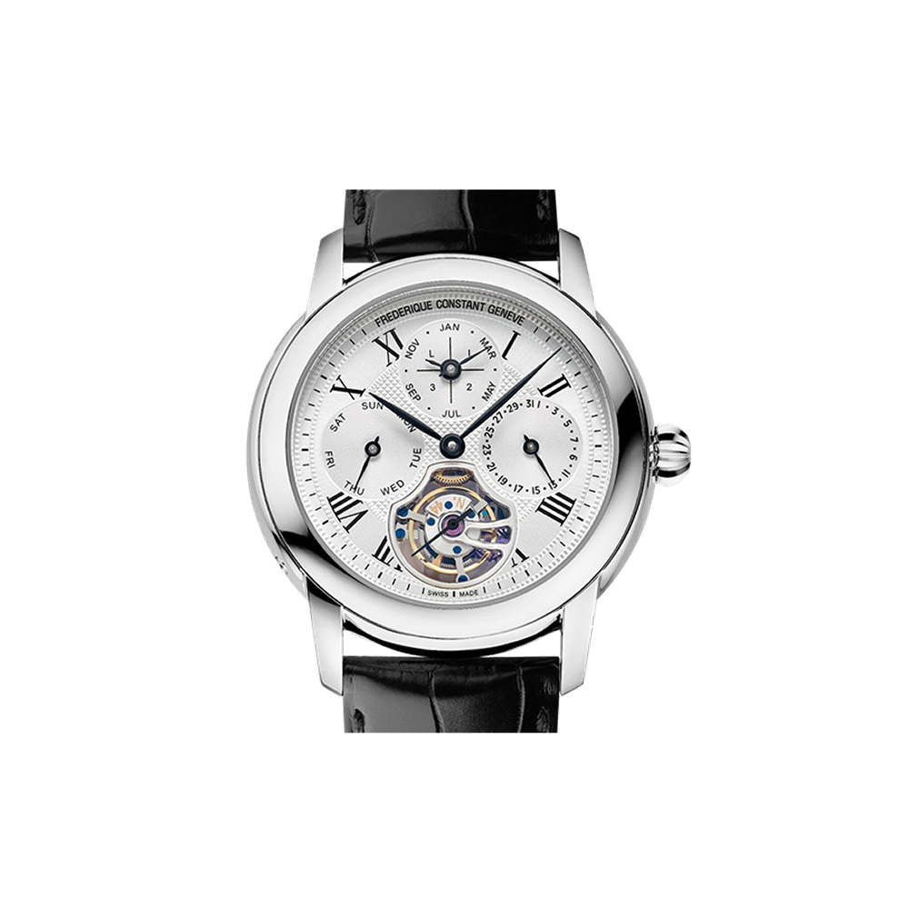 Frederique Constant Classic Tourbillon Perpetual Calendar Manufacture / Silver /