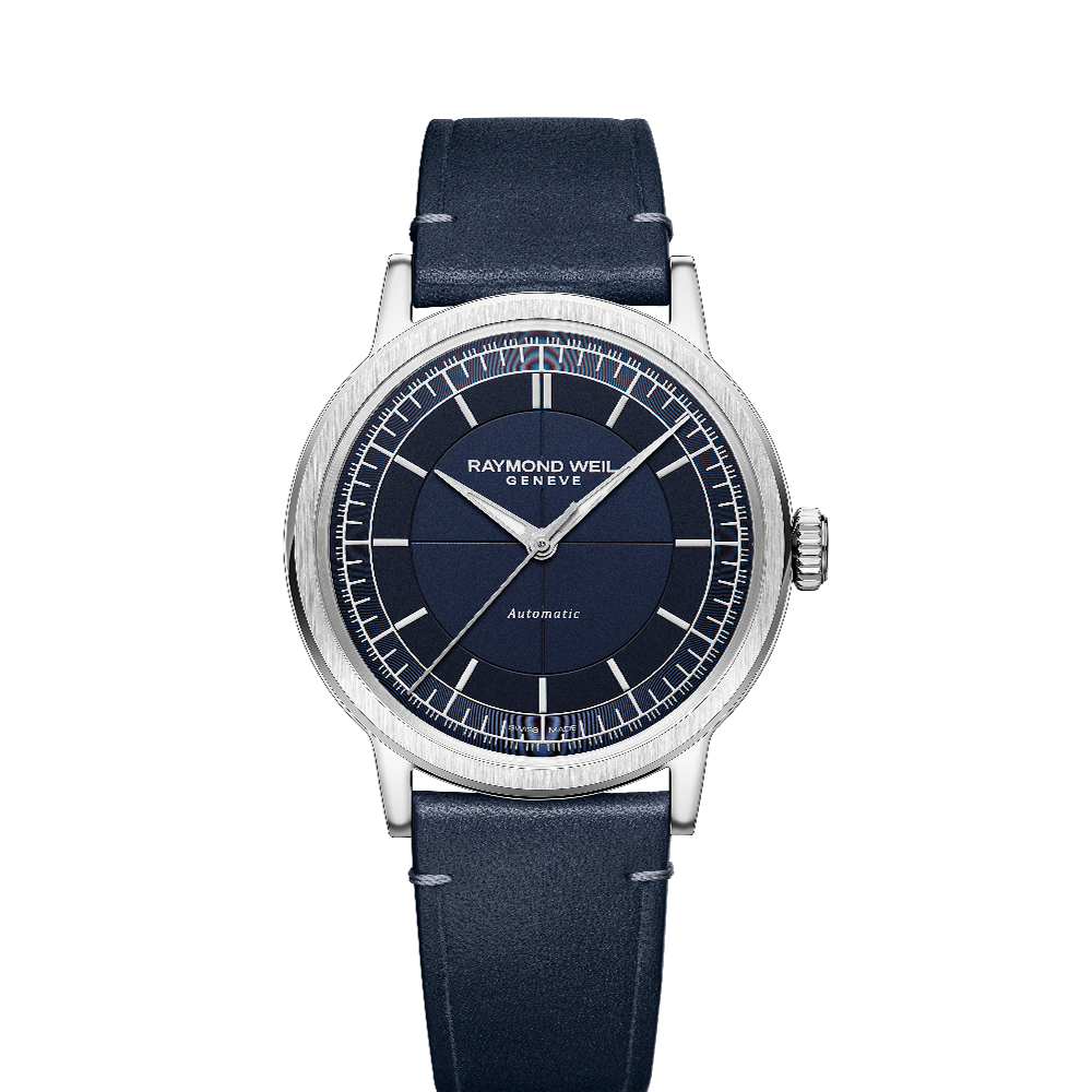 Raymond Weil Millesime Automatic Central Seconds Blue Blue Dial Straps