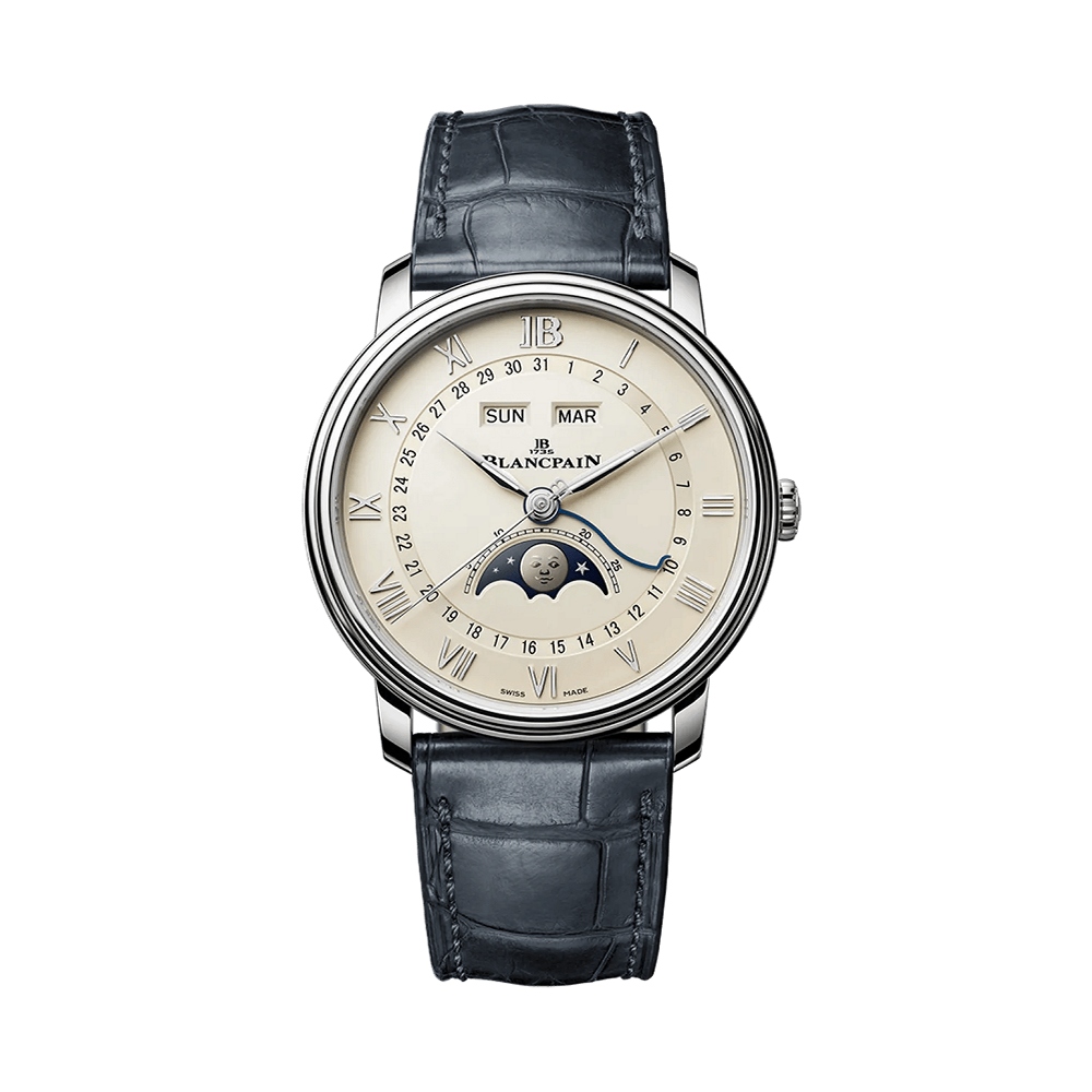 Blancpain Quantieme Complet Opaline Steel Cream / Silver / Blue / Grey / White / Black Dial Straps