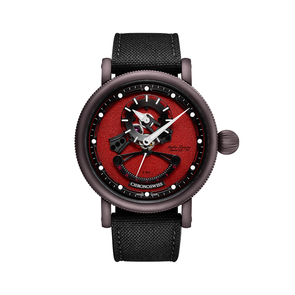 Chronoswiss Open Gear ReSec Chocolate Red / Black / White / Silver Dial Straps