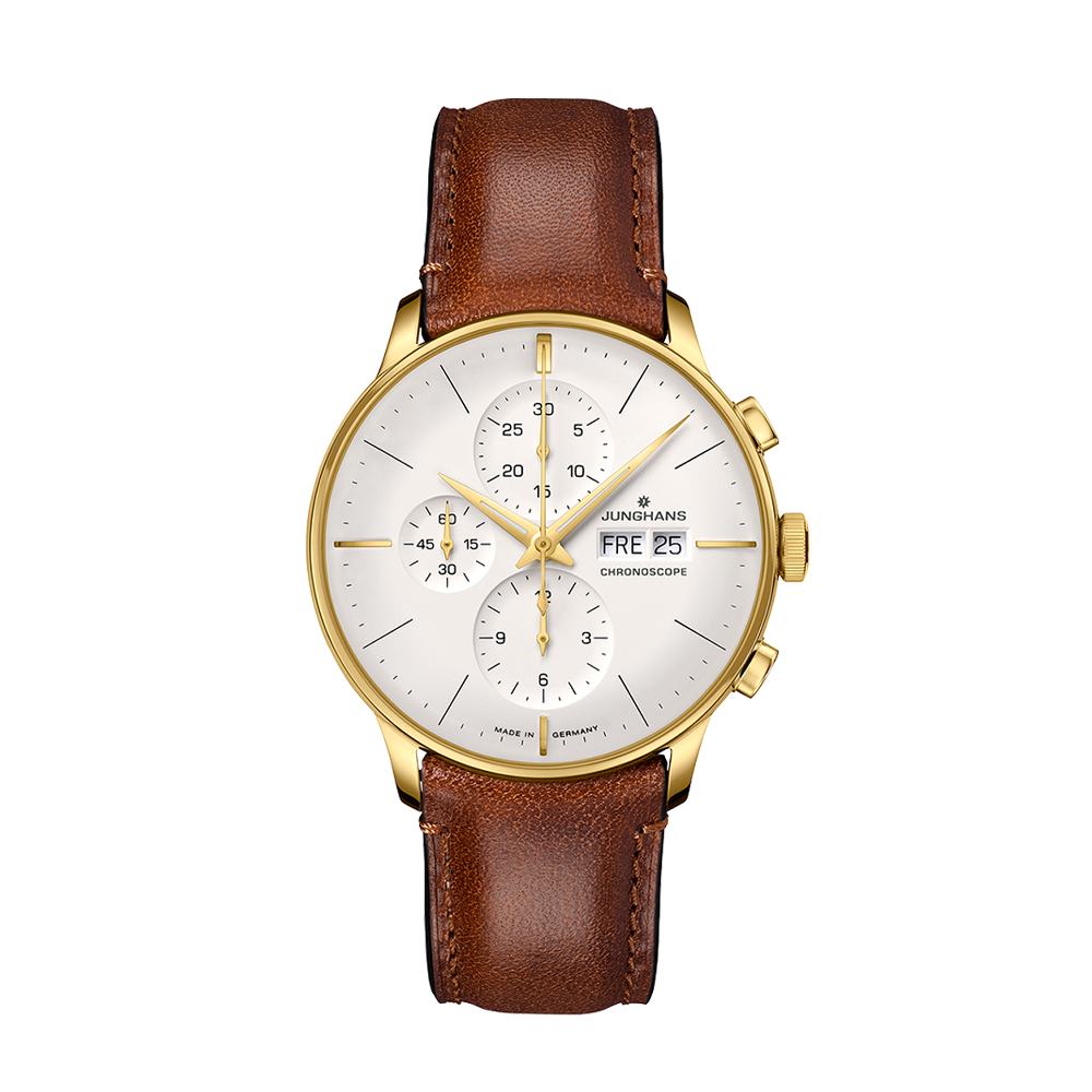 Junghans Meister Chronoscope Silver Dial Straps