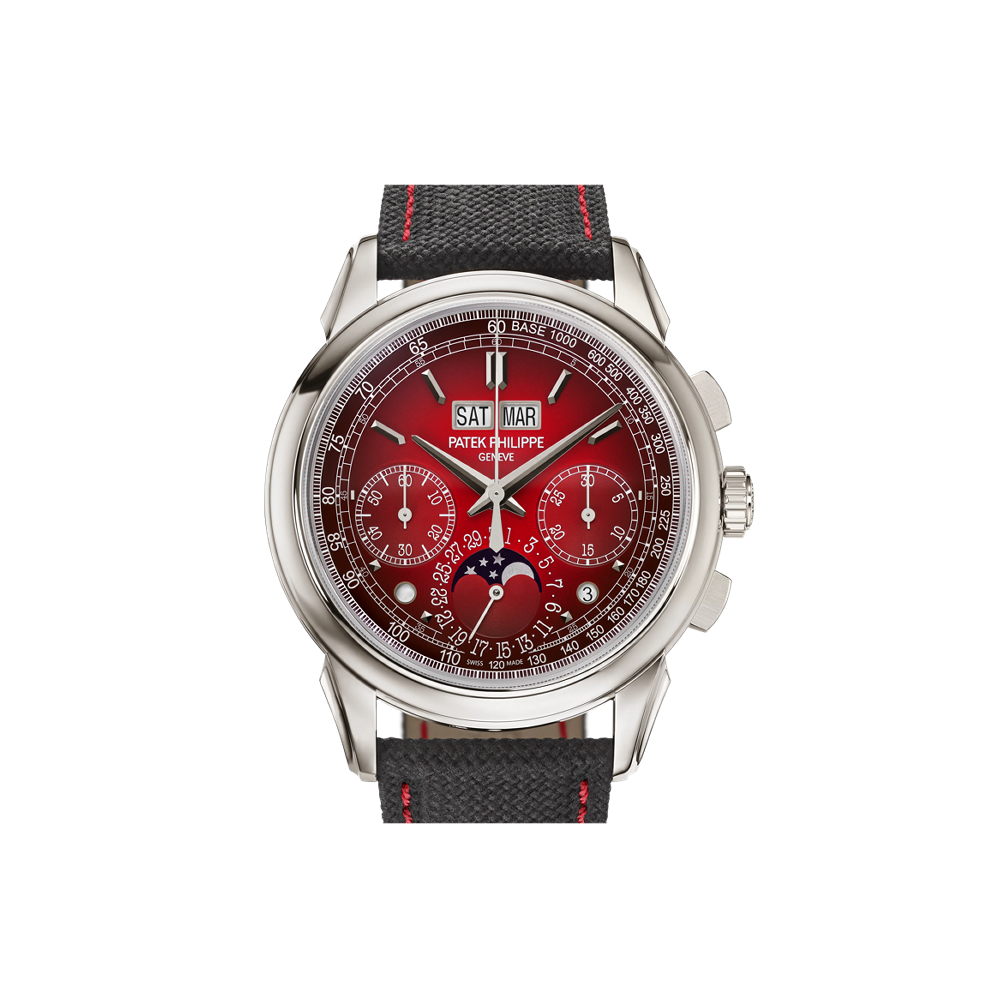 Patek Philippe Perpetual Calendar Chronograph Platinum / Red Red Dial Straps