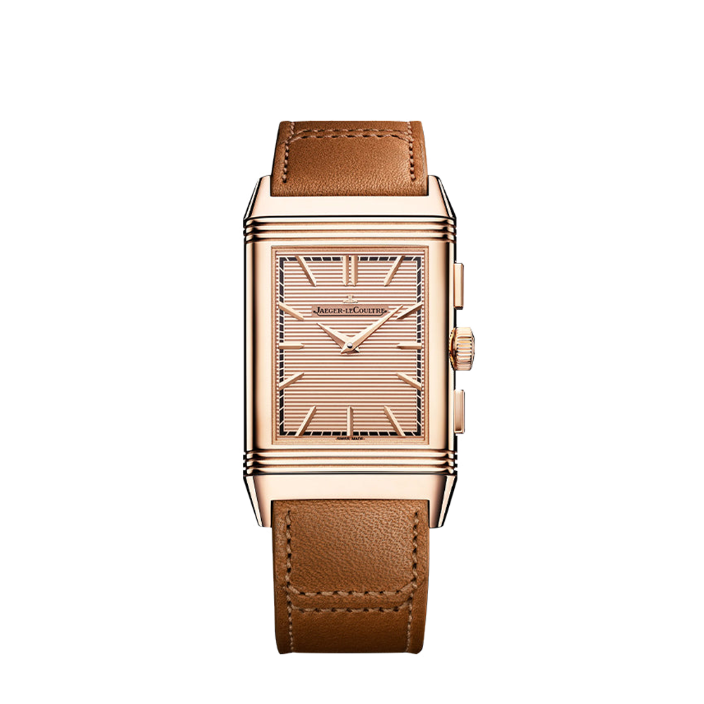 JLC Reverso Tribute Chronograph Pink Gold / Pink