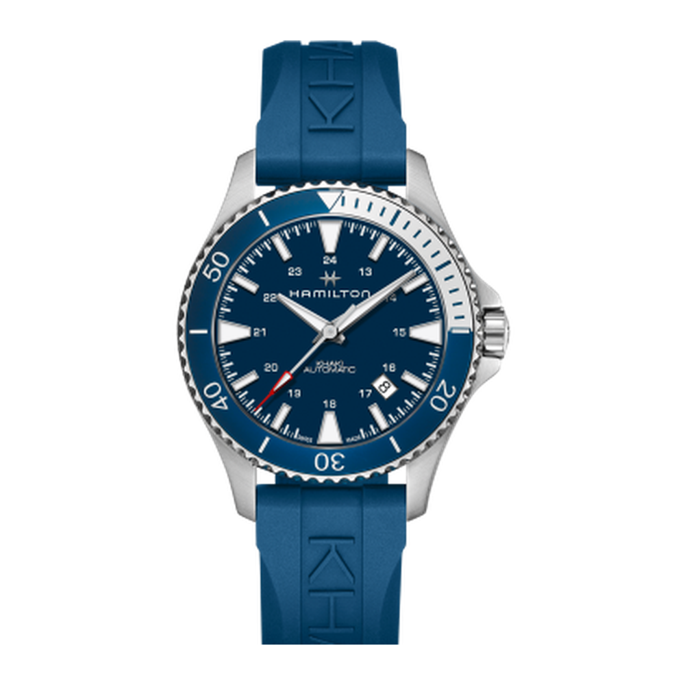 Hamilton Khaki Navy Scuba Auto Stainless Steel / Blue / Rubber