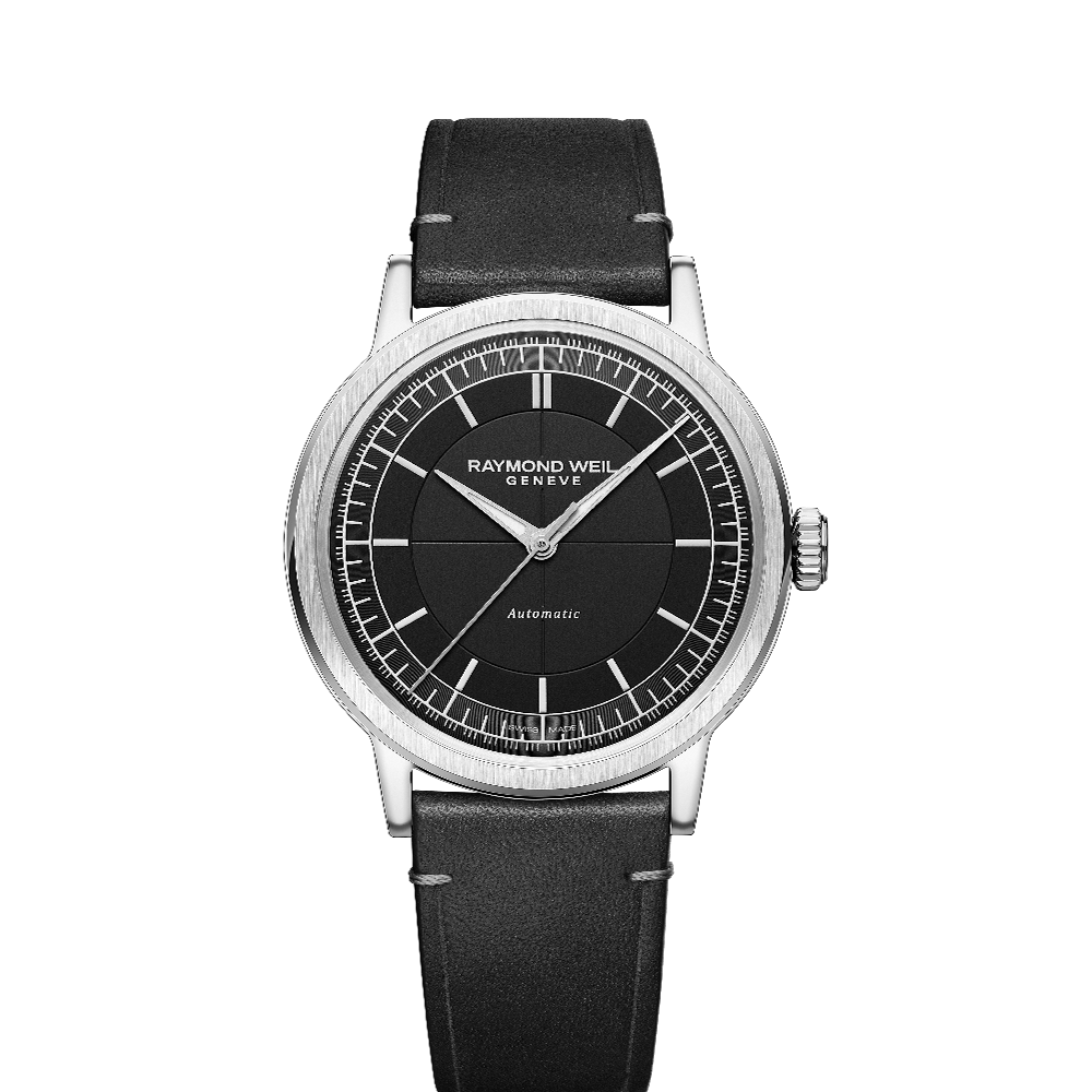 Raymond Weil Millesime Automatic Central Seconds Anthracite Charcoal Dial Straps