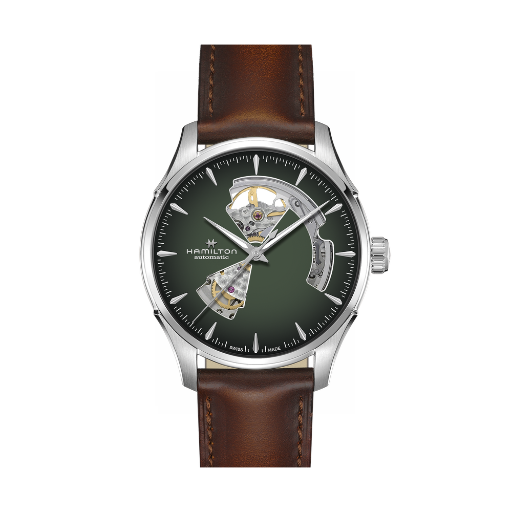 Hamilton Jazzmaster Open Heart 40 Stainless Steel / Green Gradient