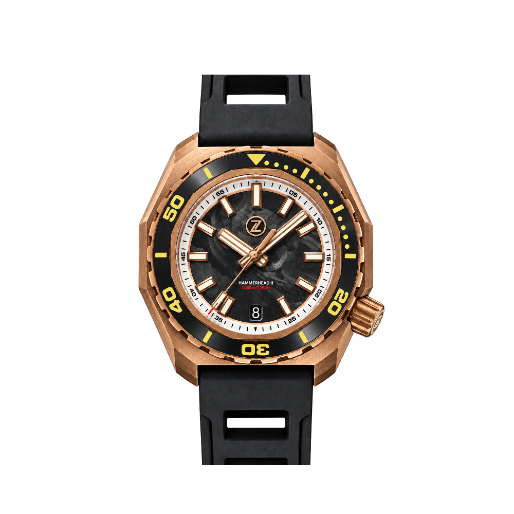 Zelos Zelos Hammerhead 2 1000m Bronze 'Forged Carbon' ETA2892