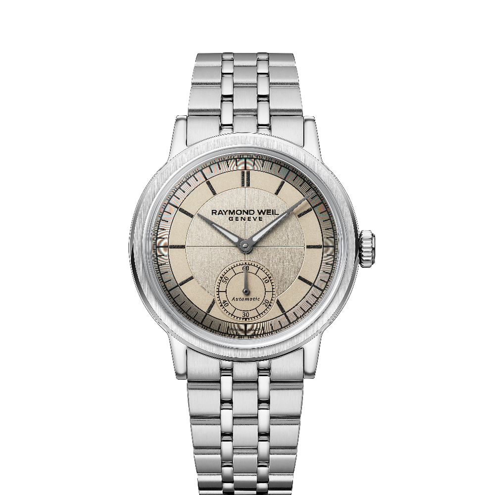 Raymond Weil Millesime Automatic Small Seconds Champagne Bracelet Champagne Dial Straps
