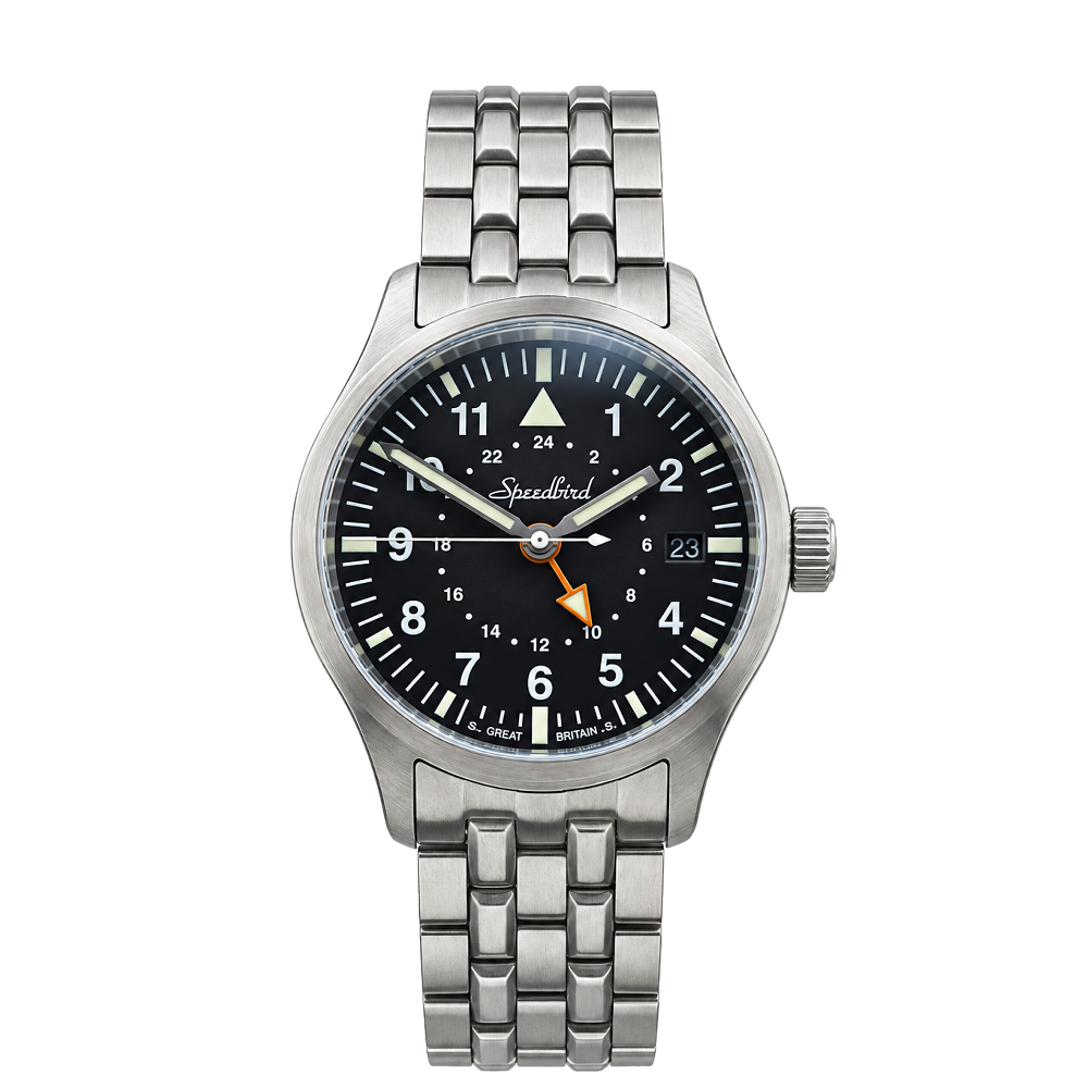 Smiths SPEEDBIRD GMT PRS-22GMTQ Black Dial Straps