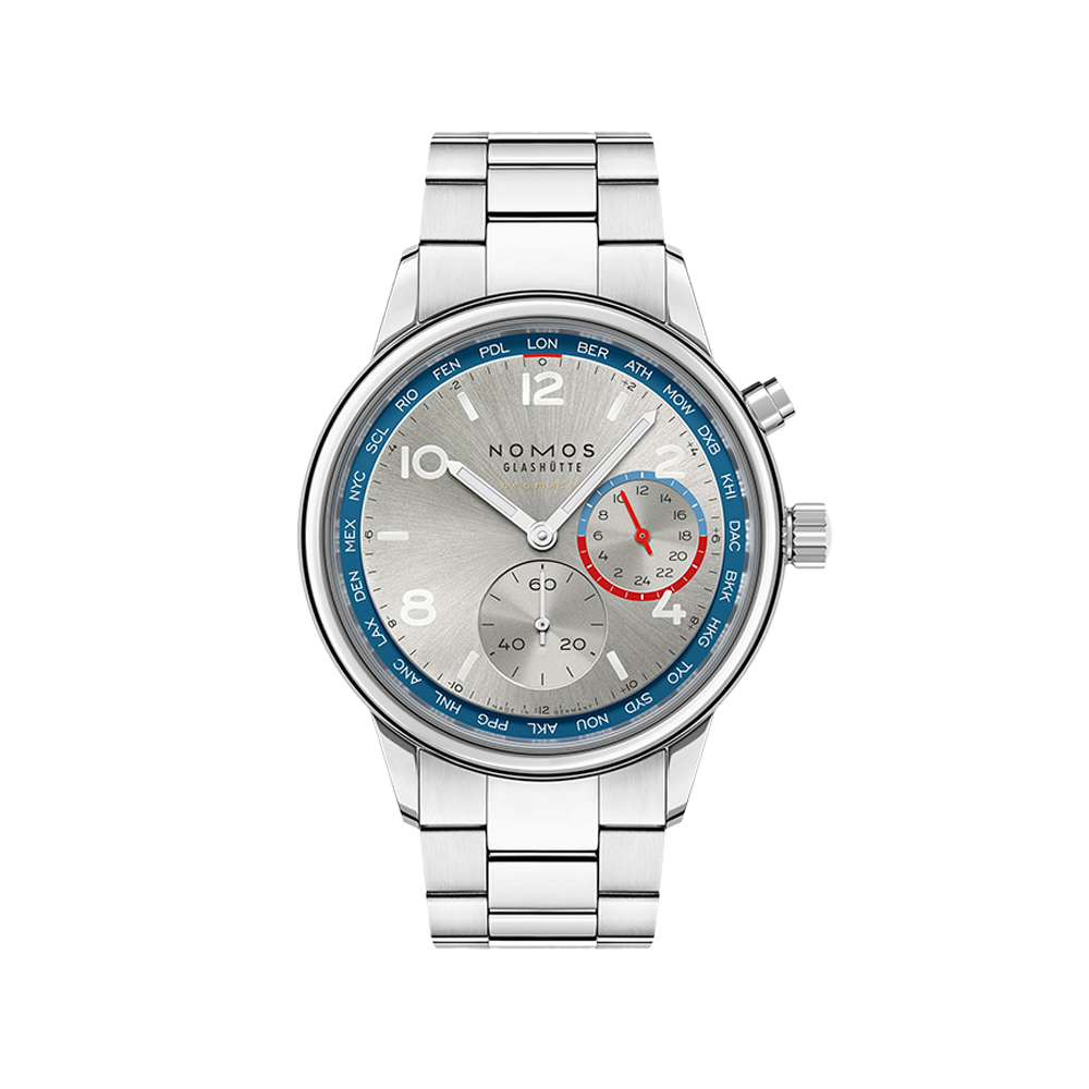 Nomos Neomatik Worldtimer Silver