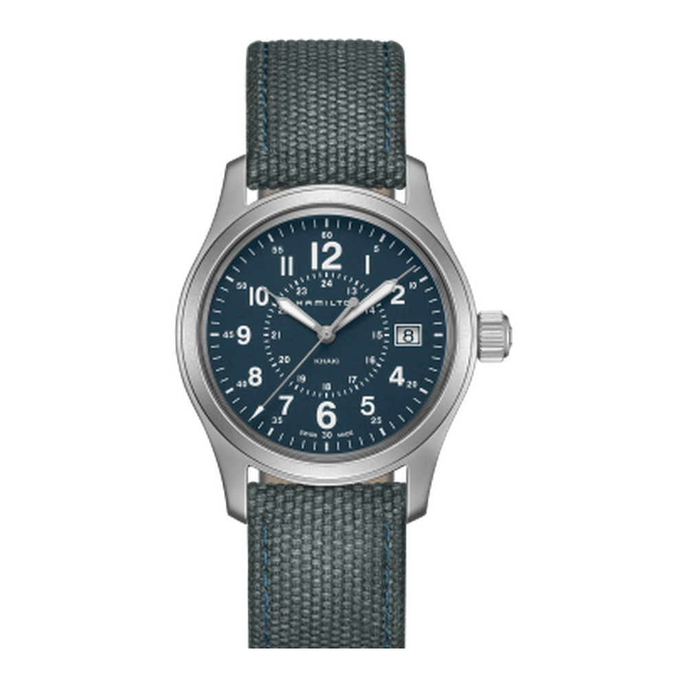 Hamilton Khaki Field Quartz 38 Stainless Steel / Blue