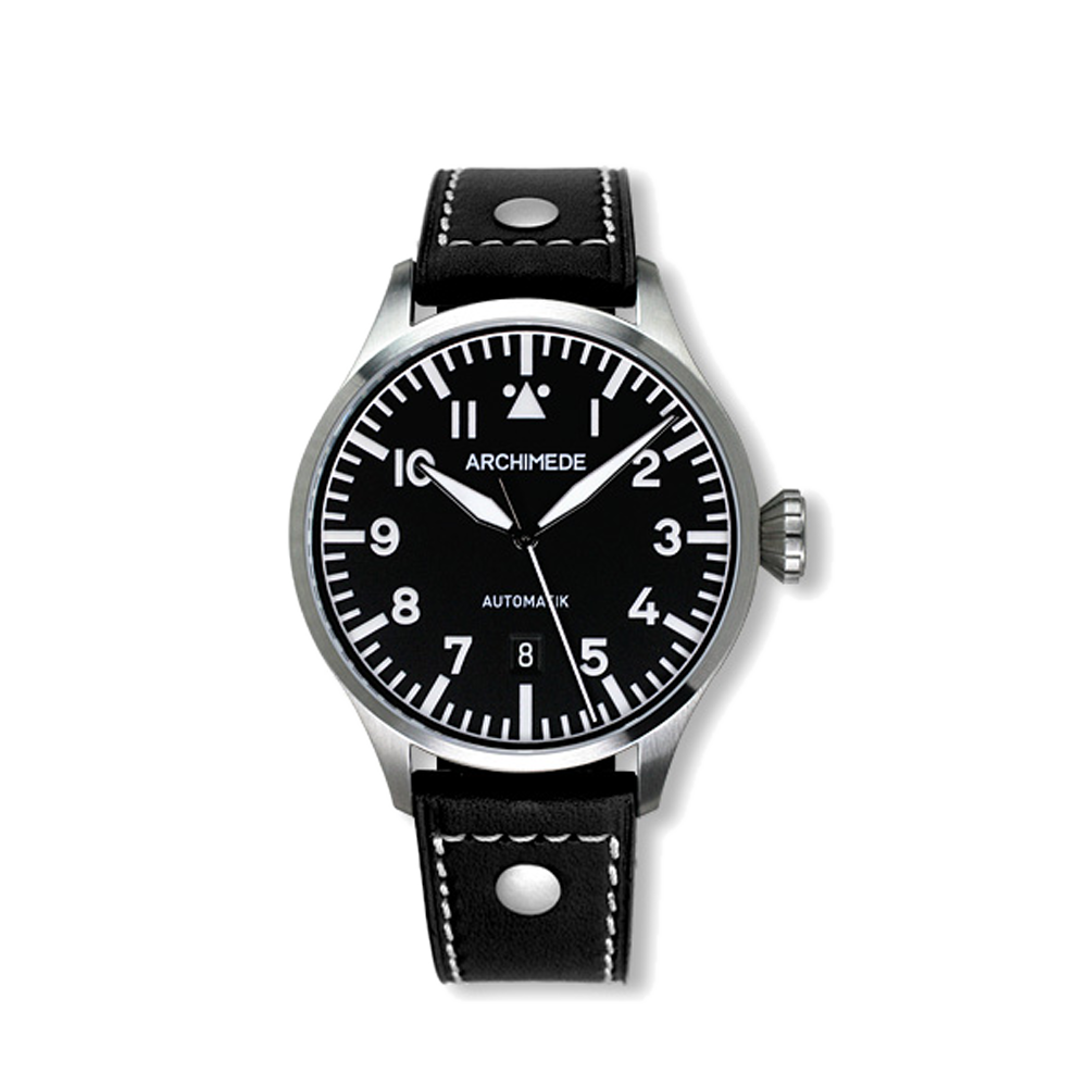 Archimede Archimede PILOT-TITANIUM Black Dial Straps