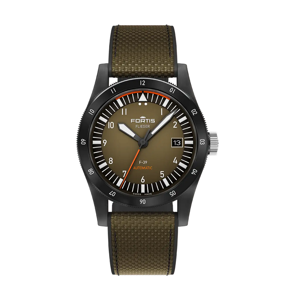 Fortis Flieger F-39 Werk 7 Tactical Green Green / Olive / Brown / Black / White / Orange / Grey Dial Straps
