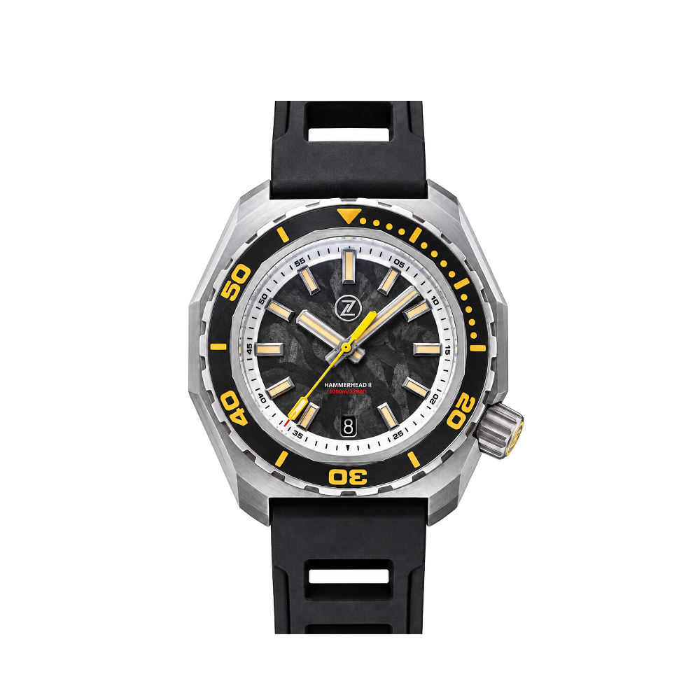 Zelos Zelos Hammerhead 2 1000m Steel 'Forged Carbon' ETA2892
