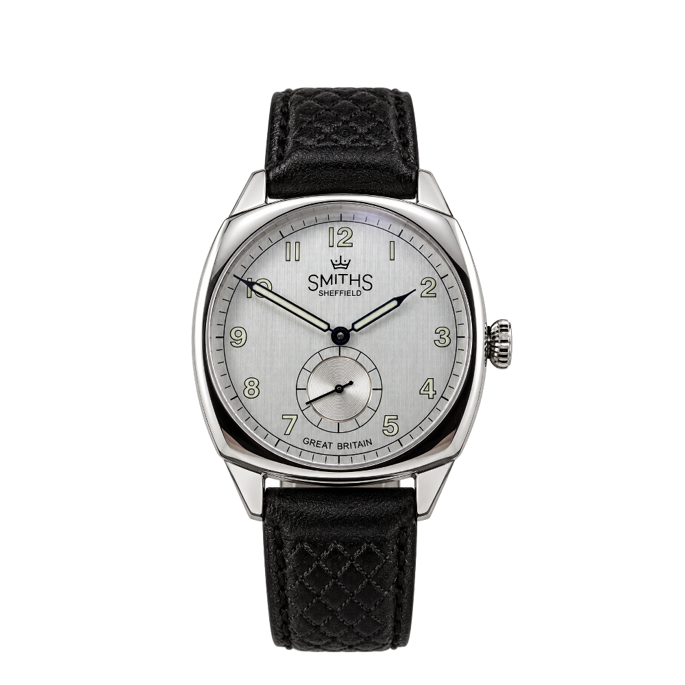 Smiths VINTAGE CUSHION CASE PRS-36 Silver Dial Straps