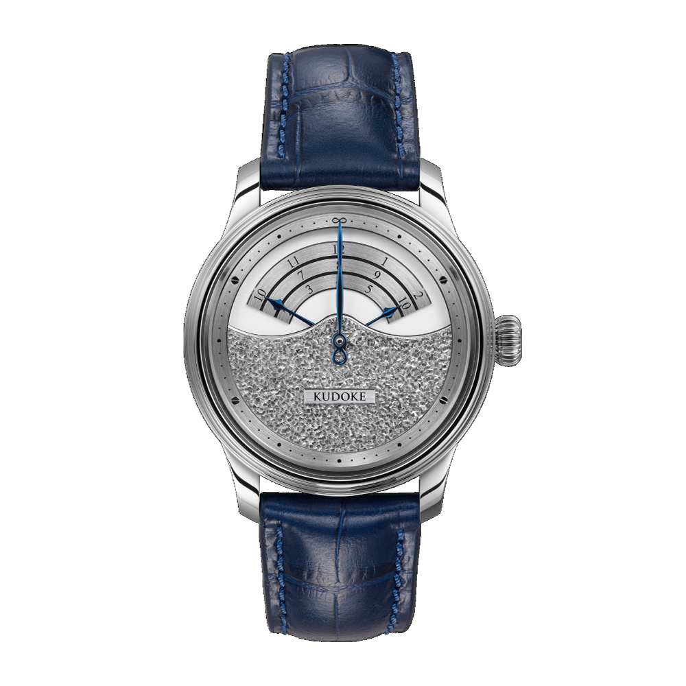 Kudoke 3 Flakes White Rhodium Silver / White / Black / Blue Dial Straps