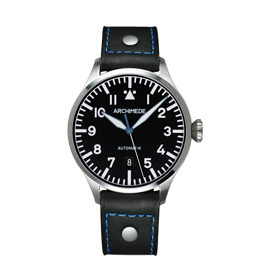 Archimede Archimede PILOT-42 Black Dial Straps
