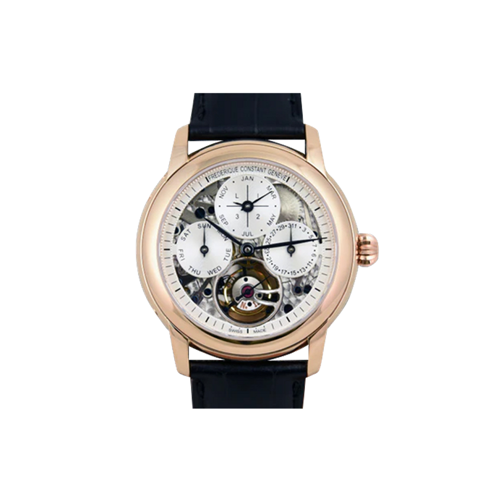 Frederique Constant Classic Tourbillon Perpetual Calendar Manufacture / Silver / Skeleton