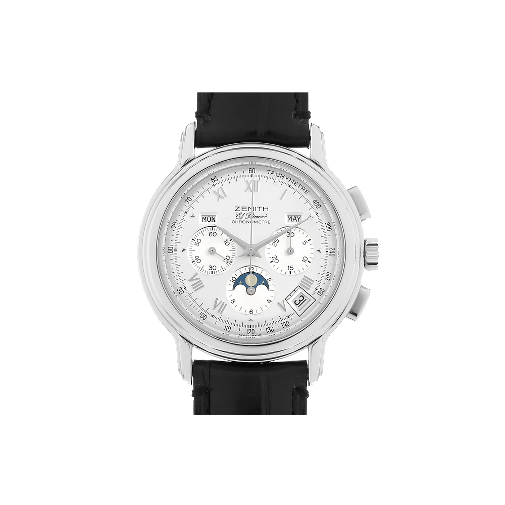 Zenith Triple Calendar Moonphase Silver