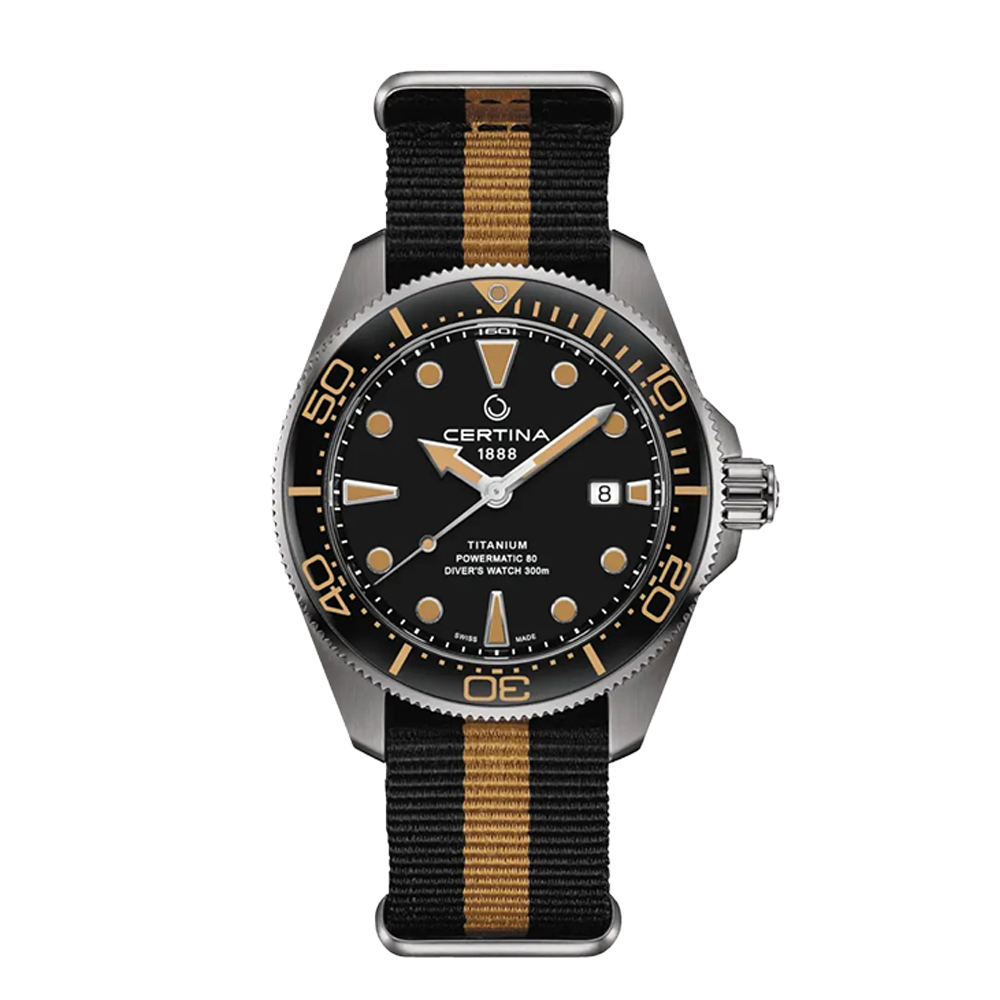 Certina DS Action Diver Powermatic 80 43 Titanium / Black / NATO