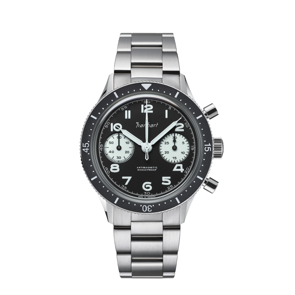 Hanhart 415 ES Reverse Panda 39mm / Bracelet